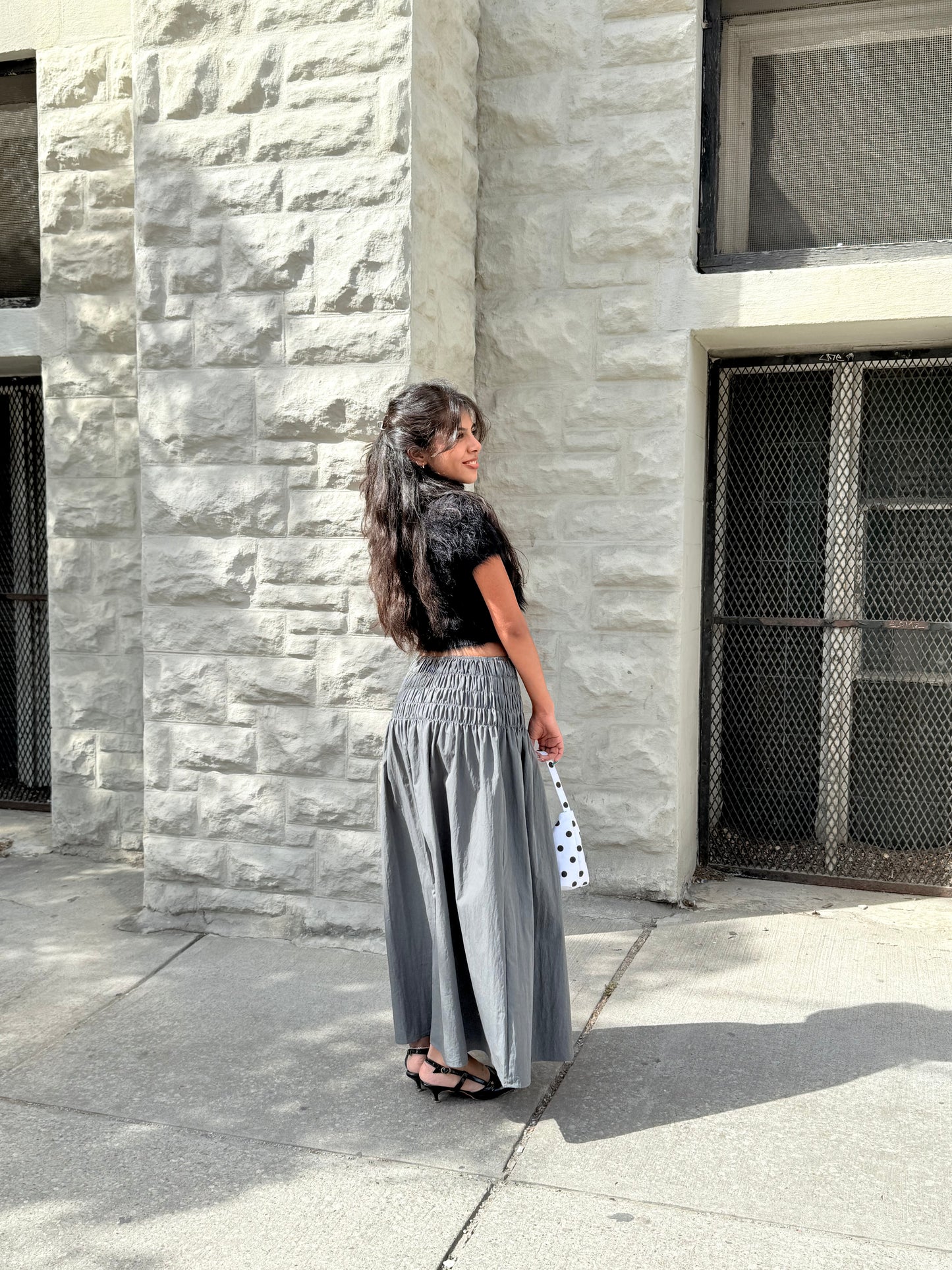 AXIS Smocked maxi skirt