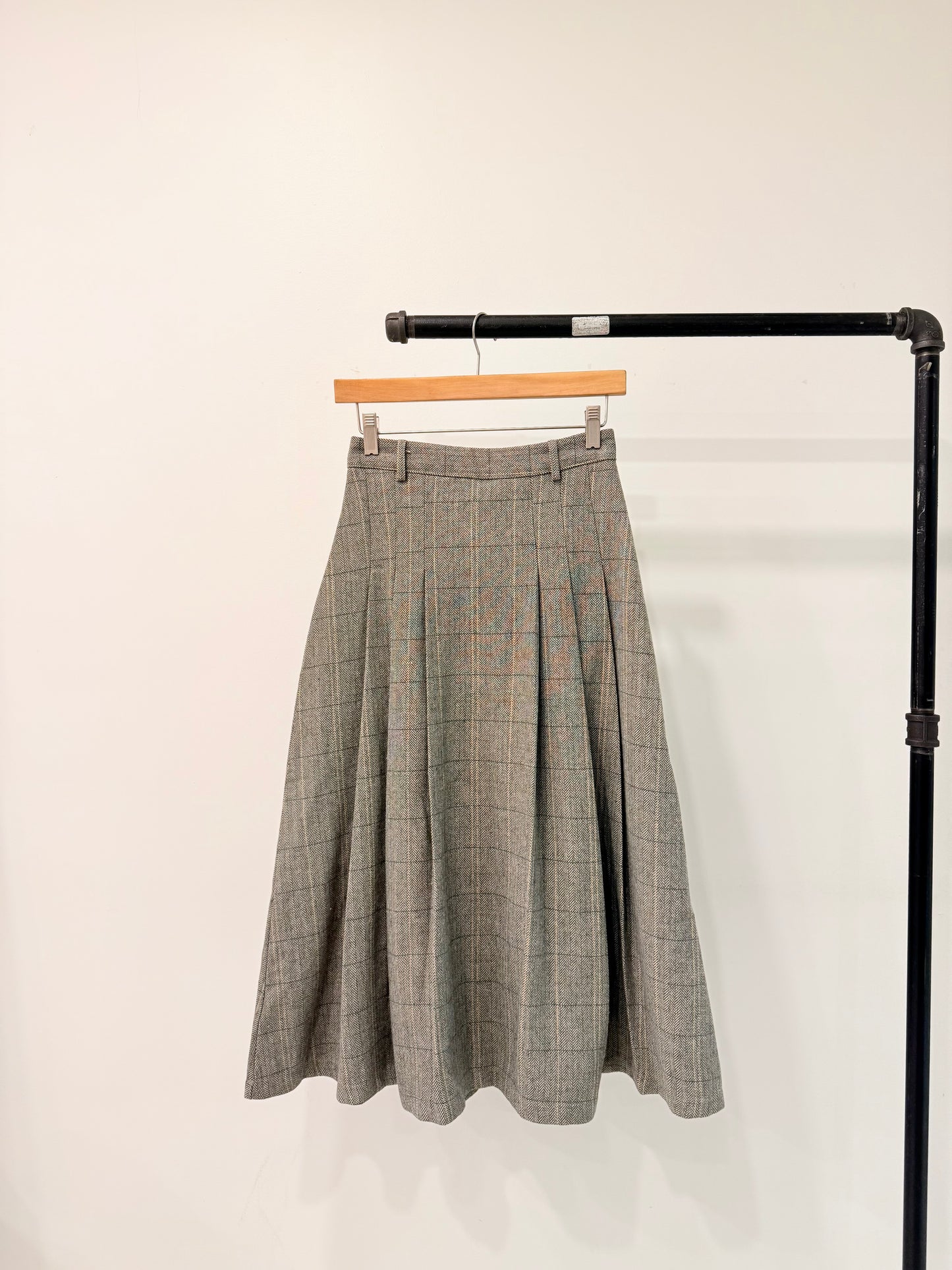 WEST Glen-plaid maxi skirt