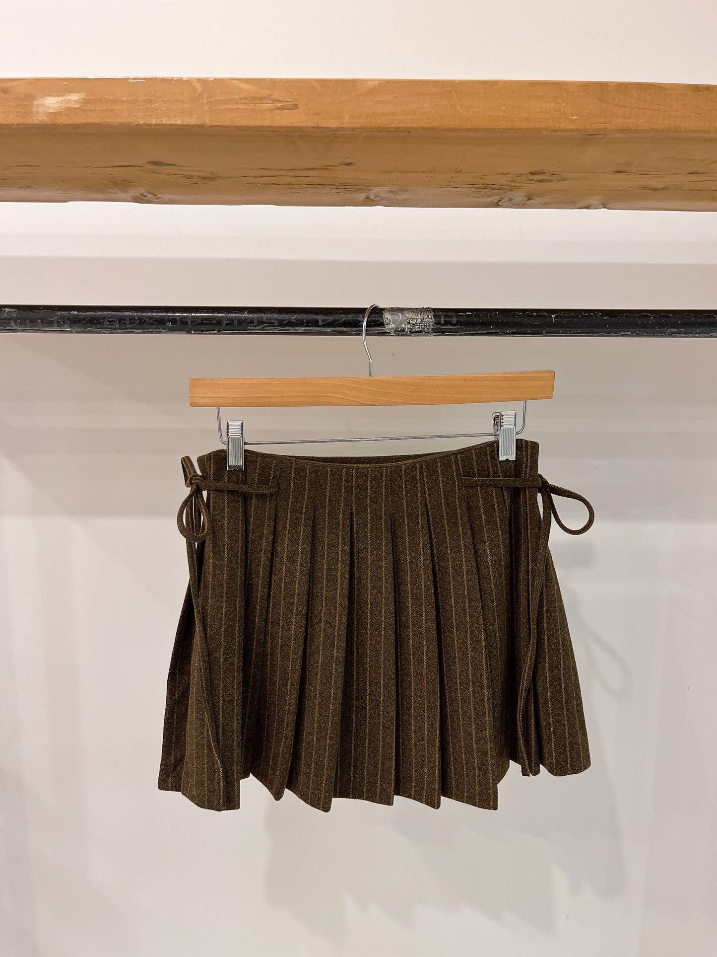 MOSIC Stripe wool mini skirt