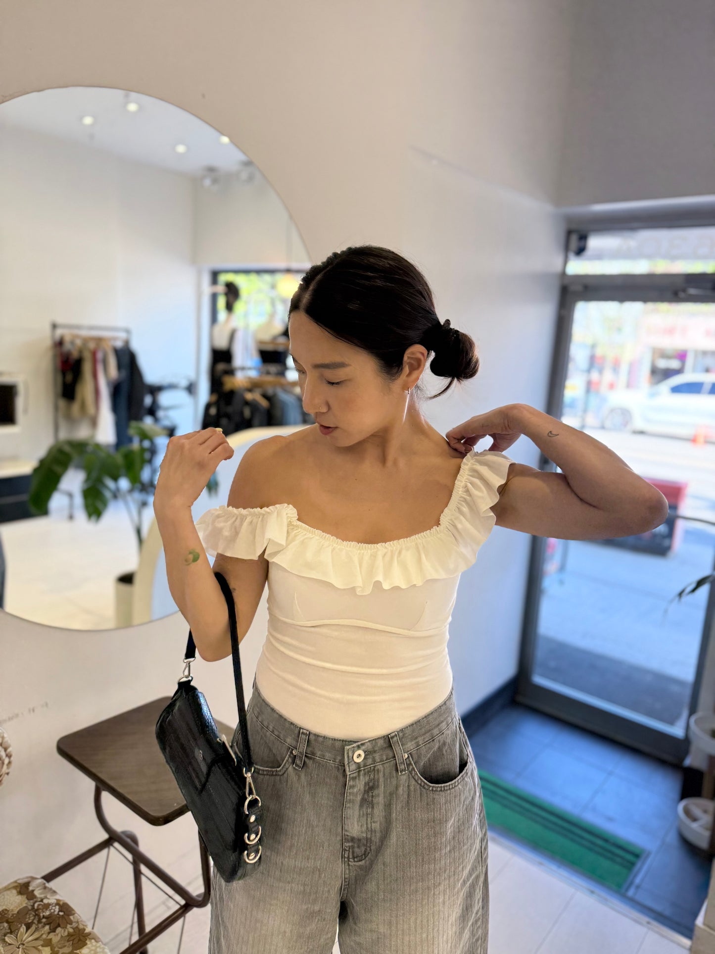 POZE Ruffle tank top