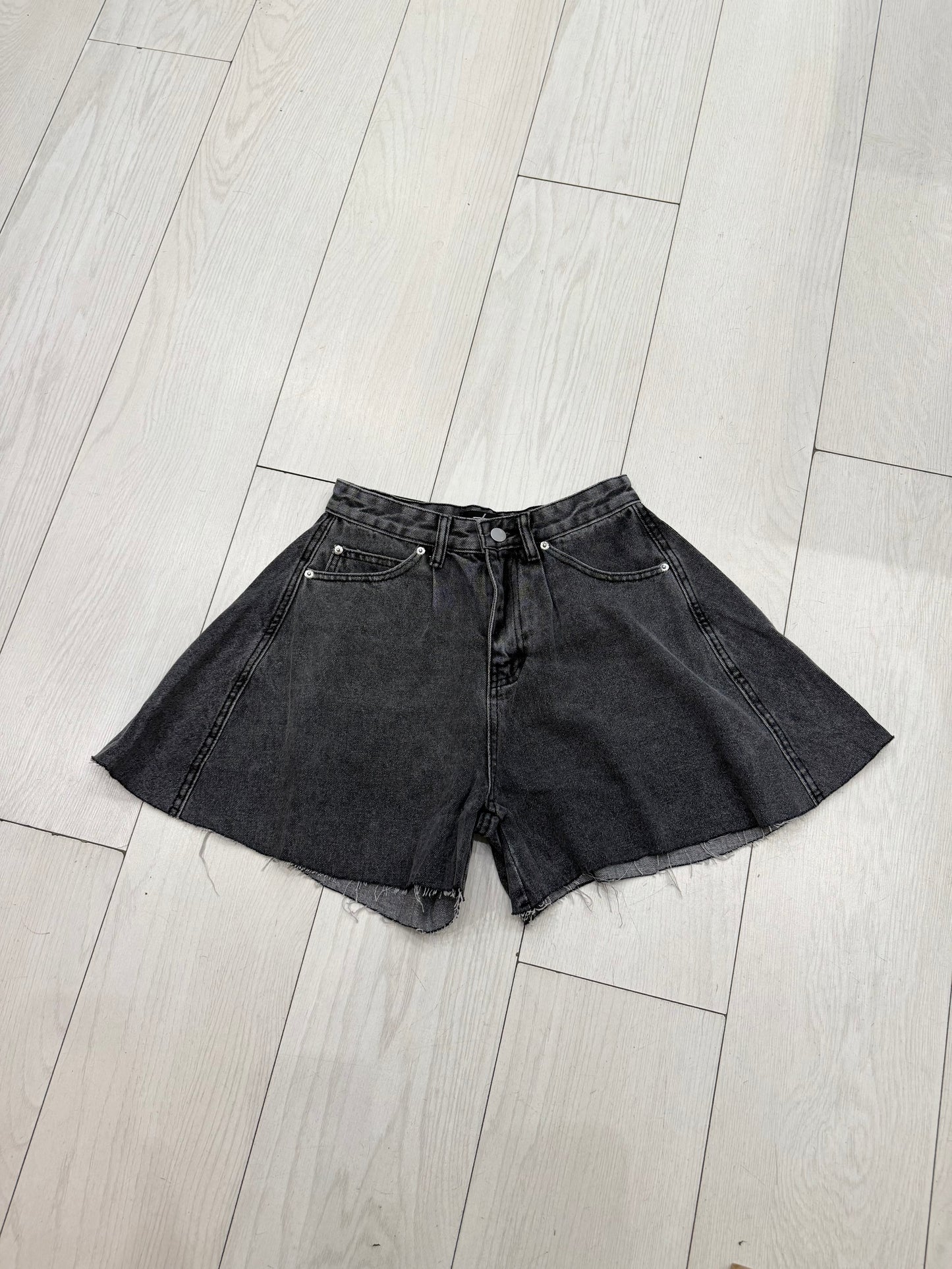SKET Flare denim shorts