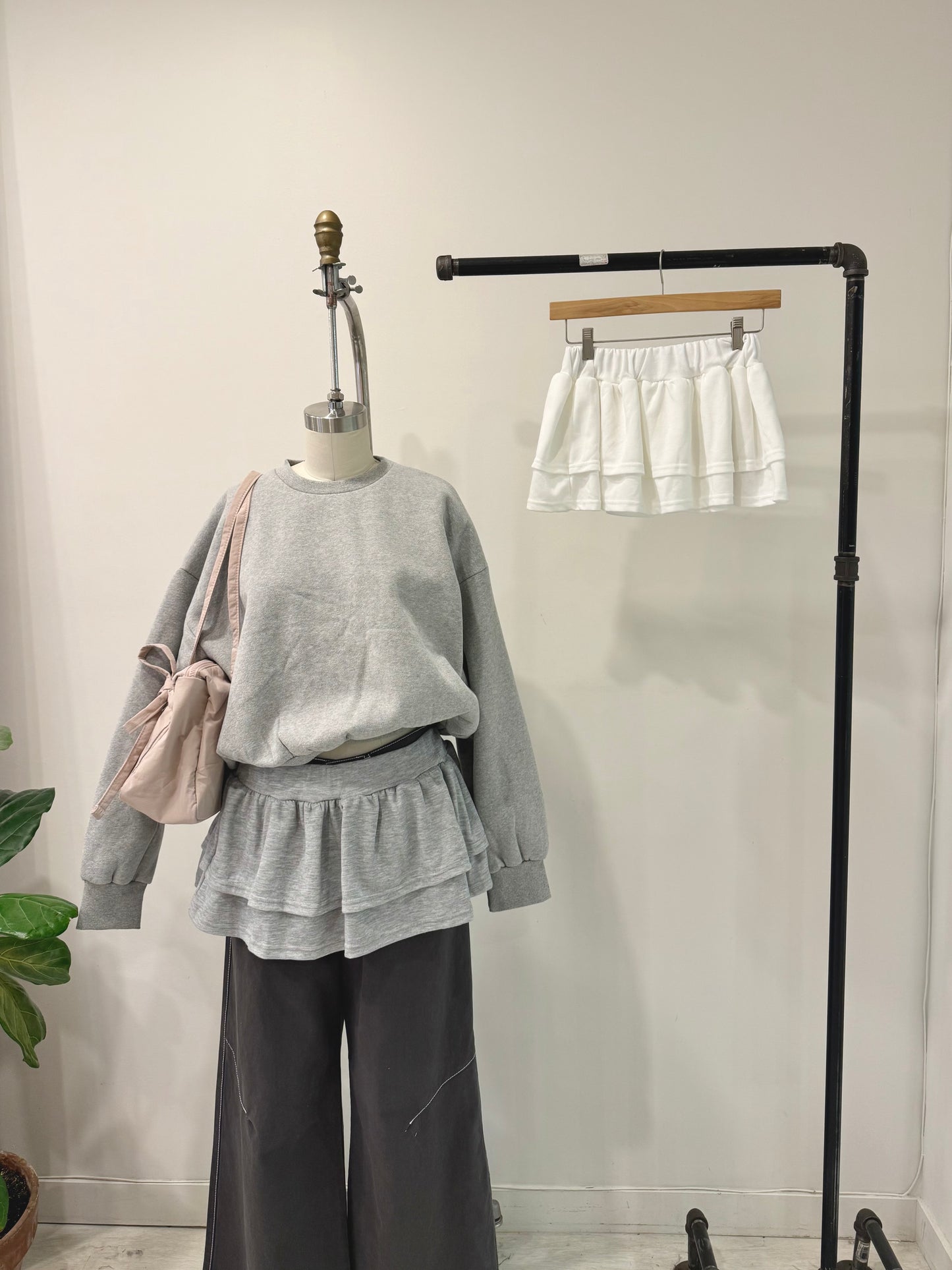 FREN Micro tiered skirt