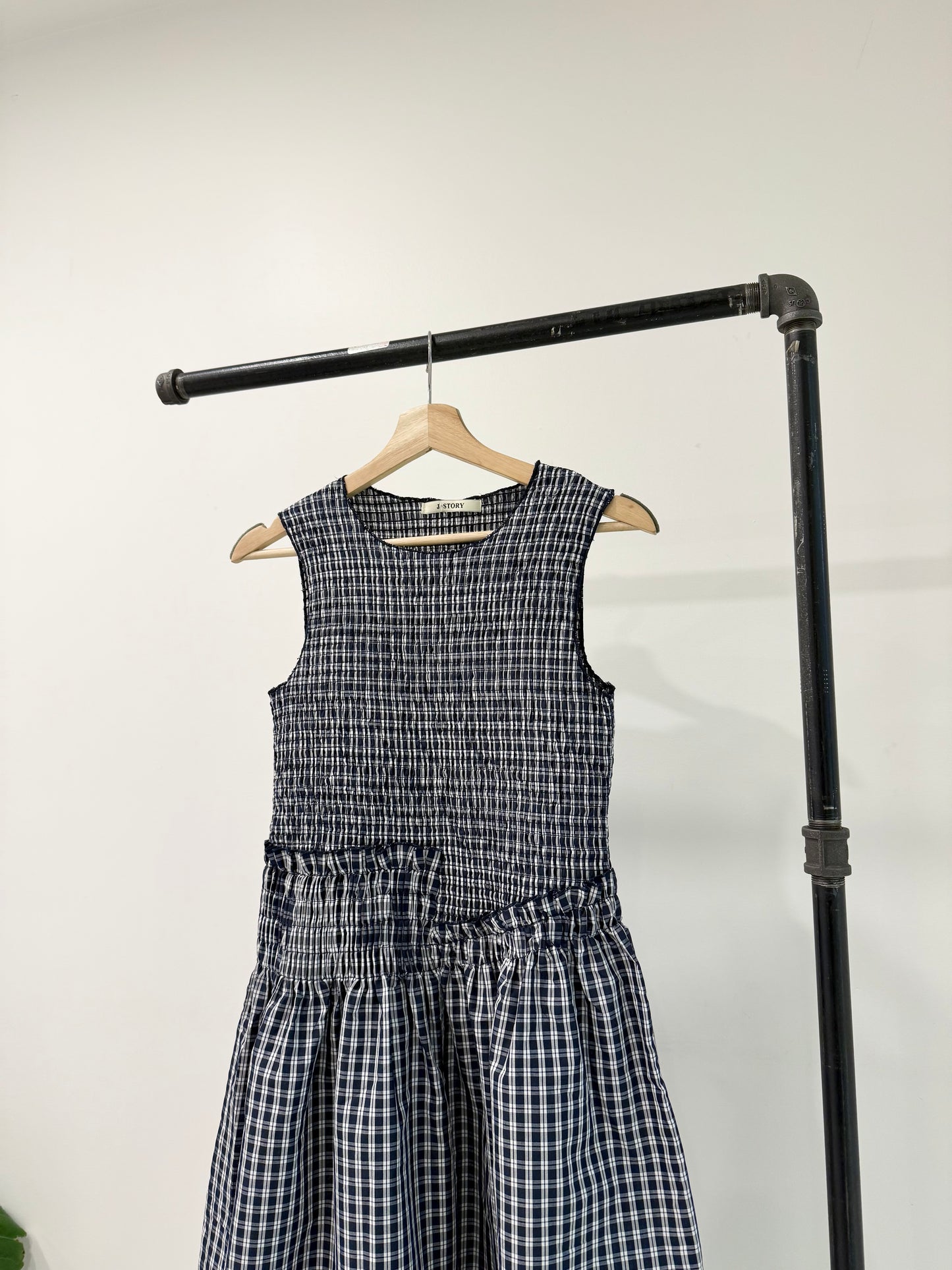 SOMSOM Printed smocked dress