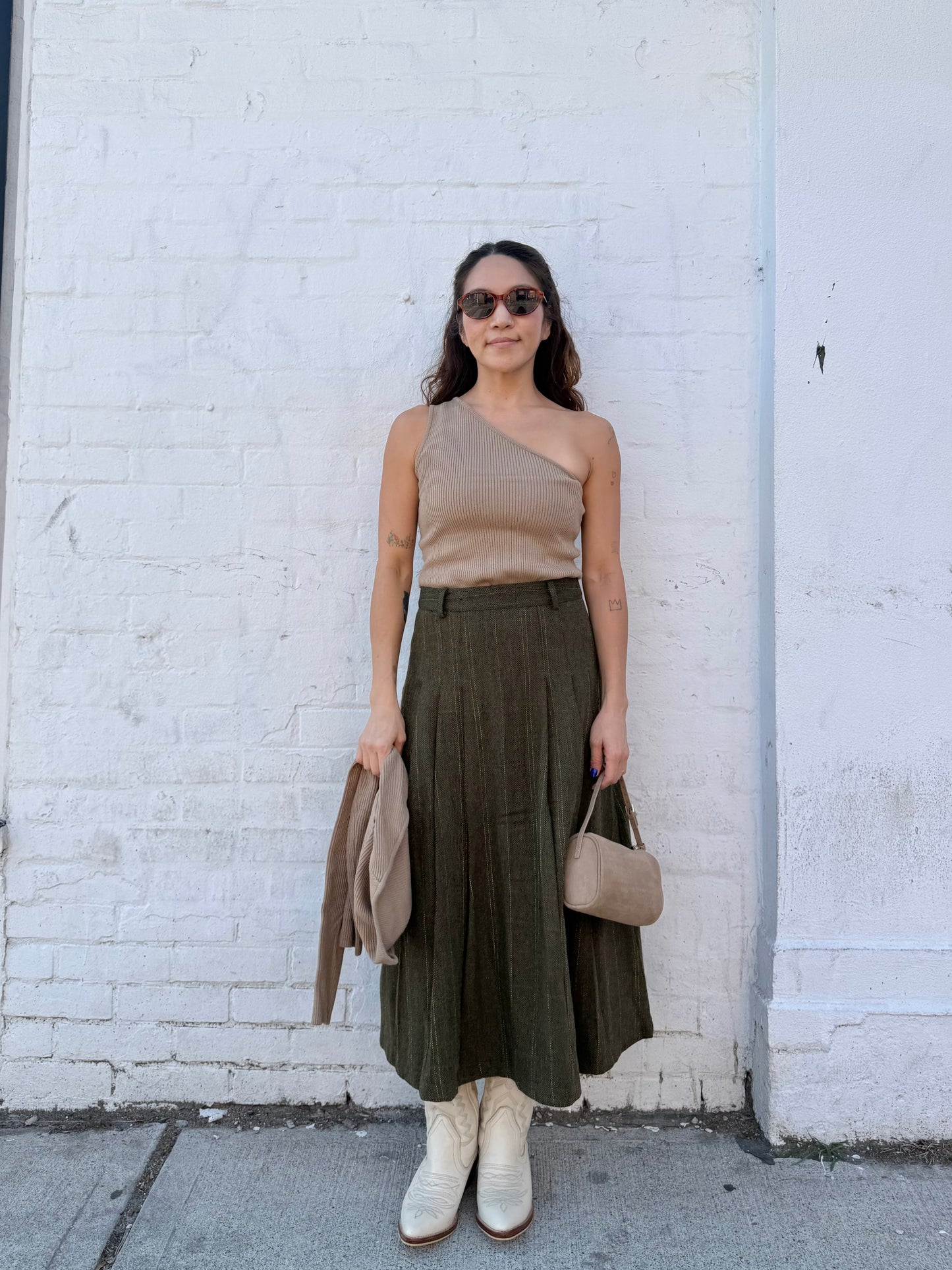 KEY Tiny suede bag