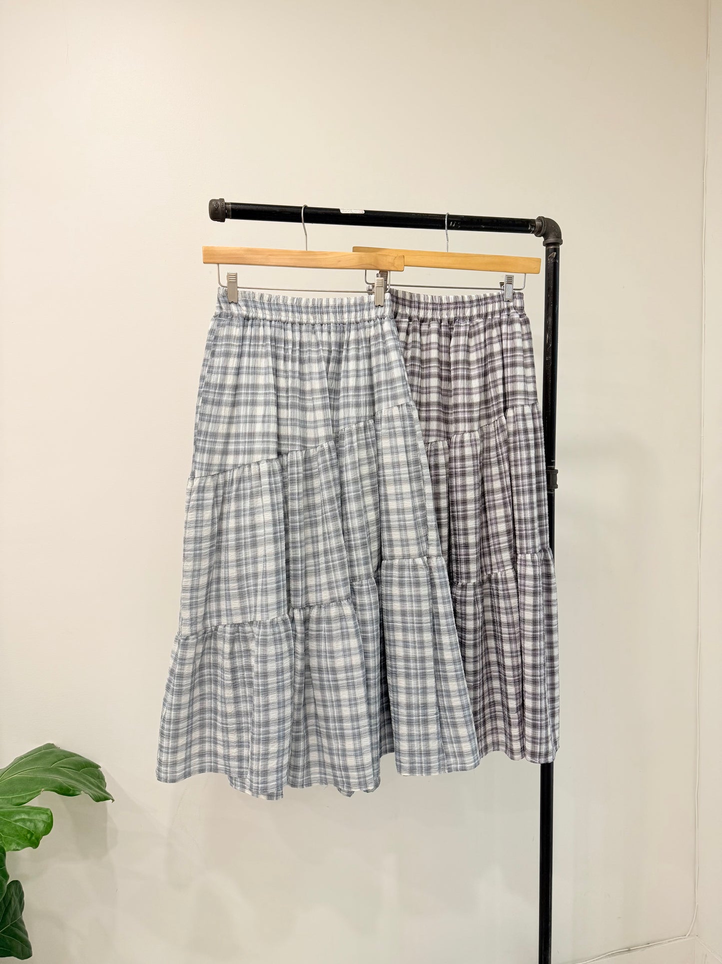 RHEENA Plaid maxi skirt