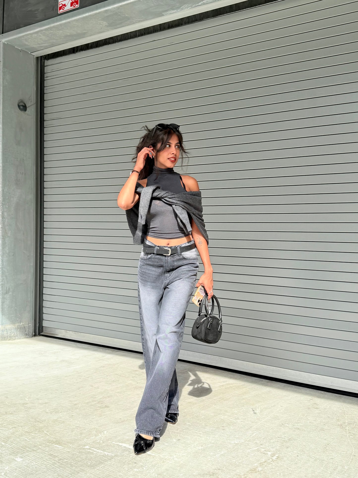 STONE Acid washed baggy jeans