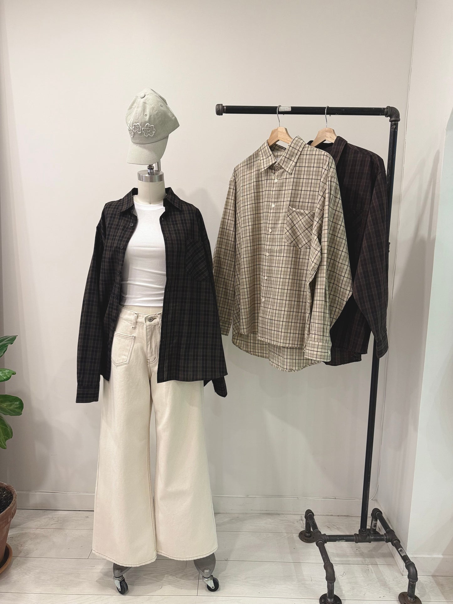 LAO Plaid oversized shirt