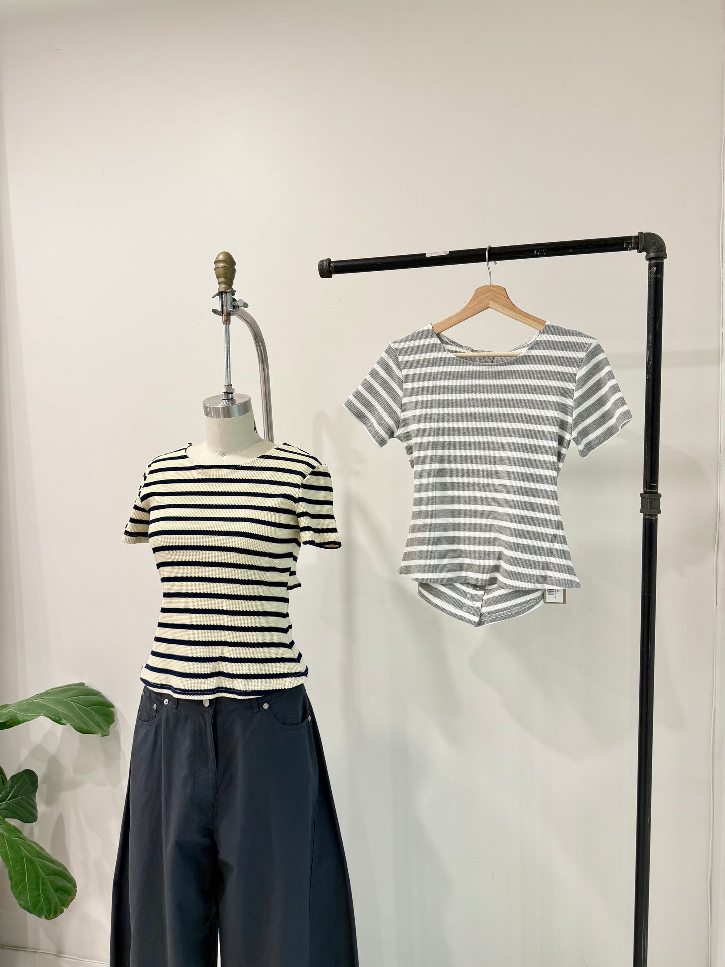 LITTO Stipe backless top