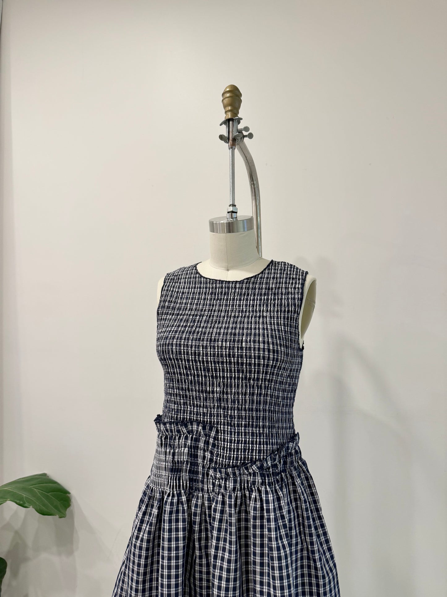 SOMSOM Printed smocked dress