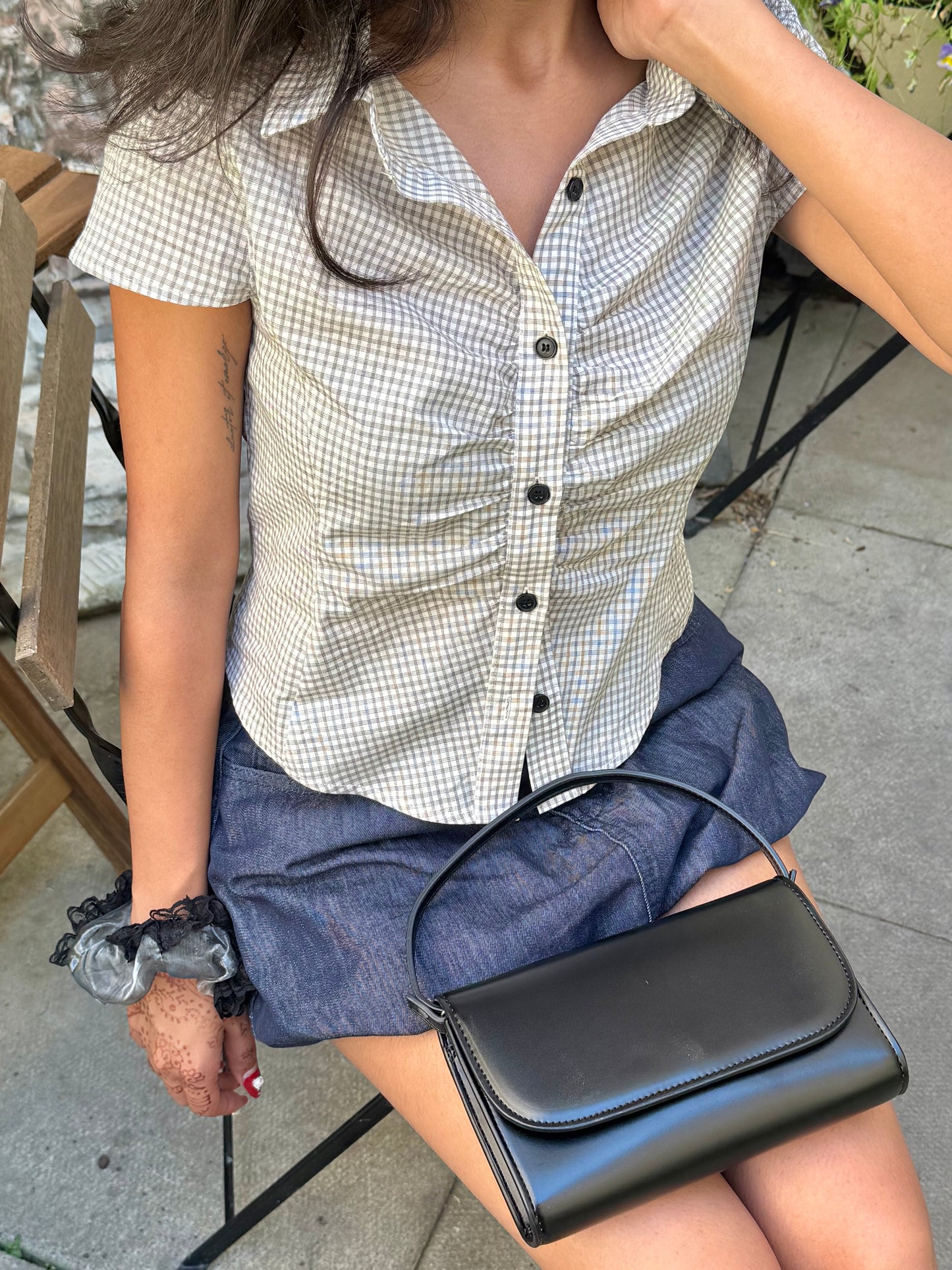 TOUCH Balloon jean skirt