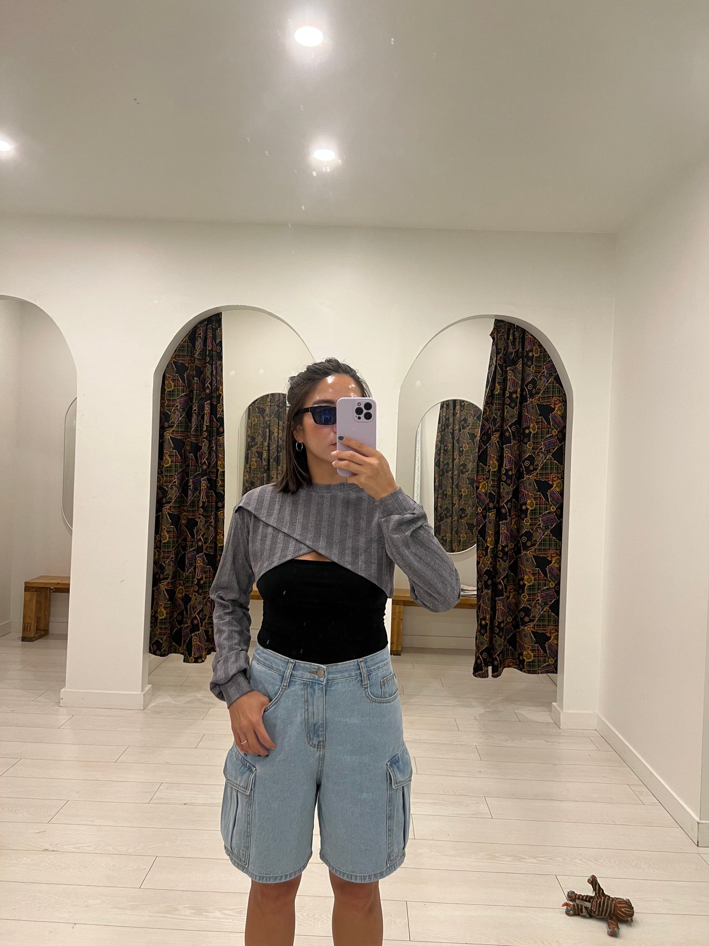 GOGO Crossed crop top