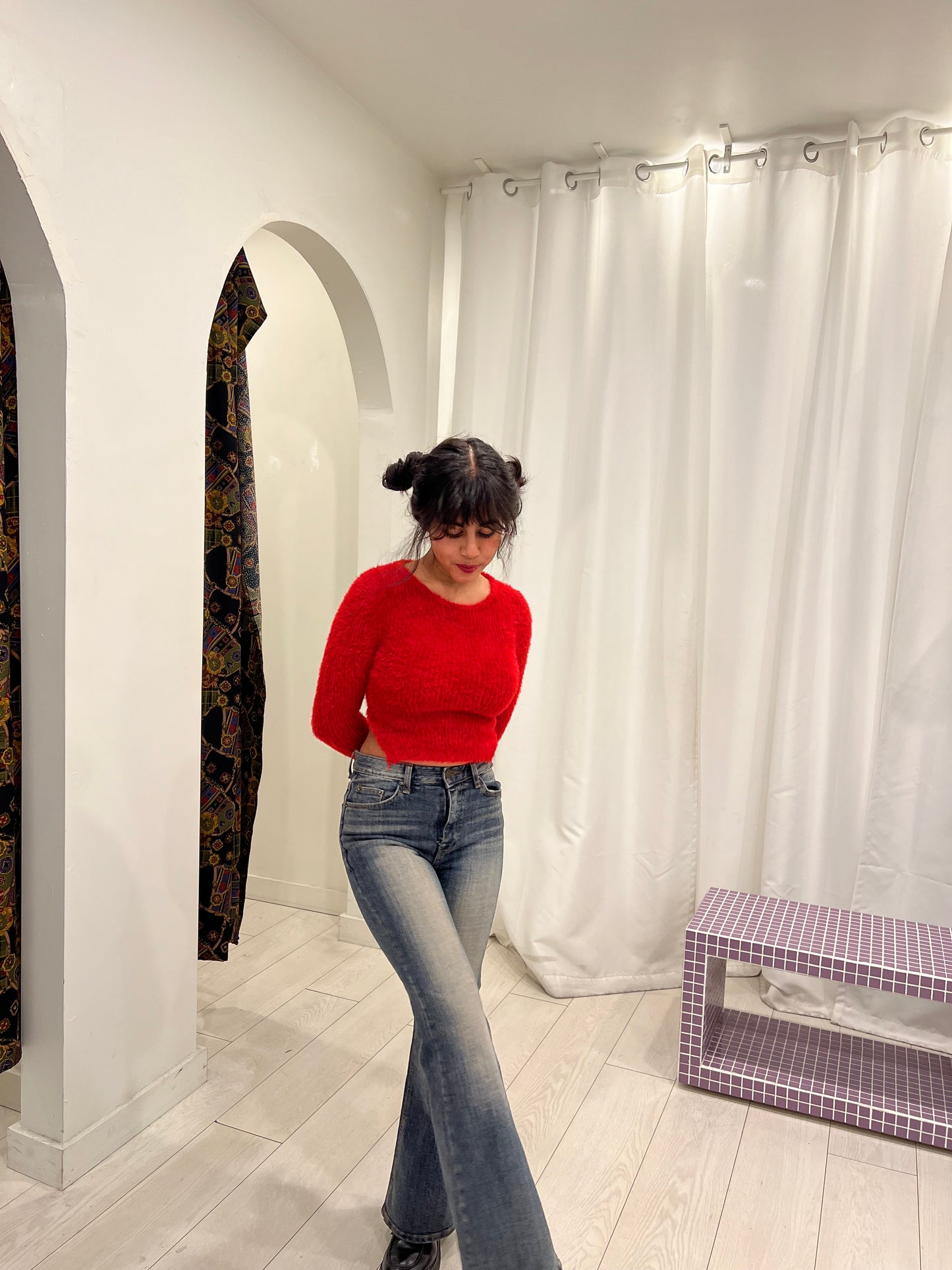 STAIR Backless angora top