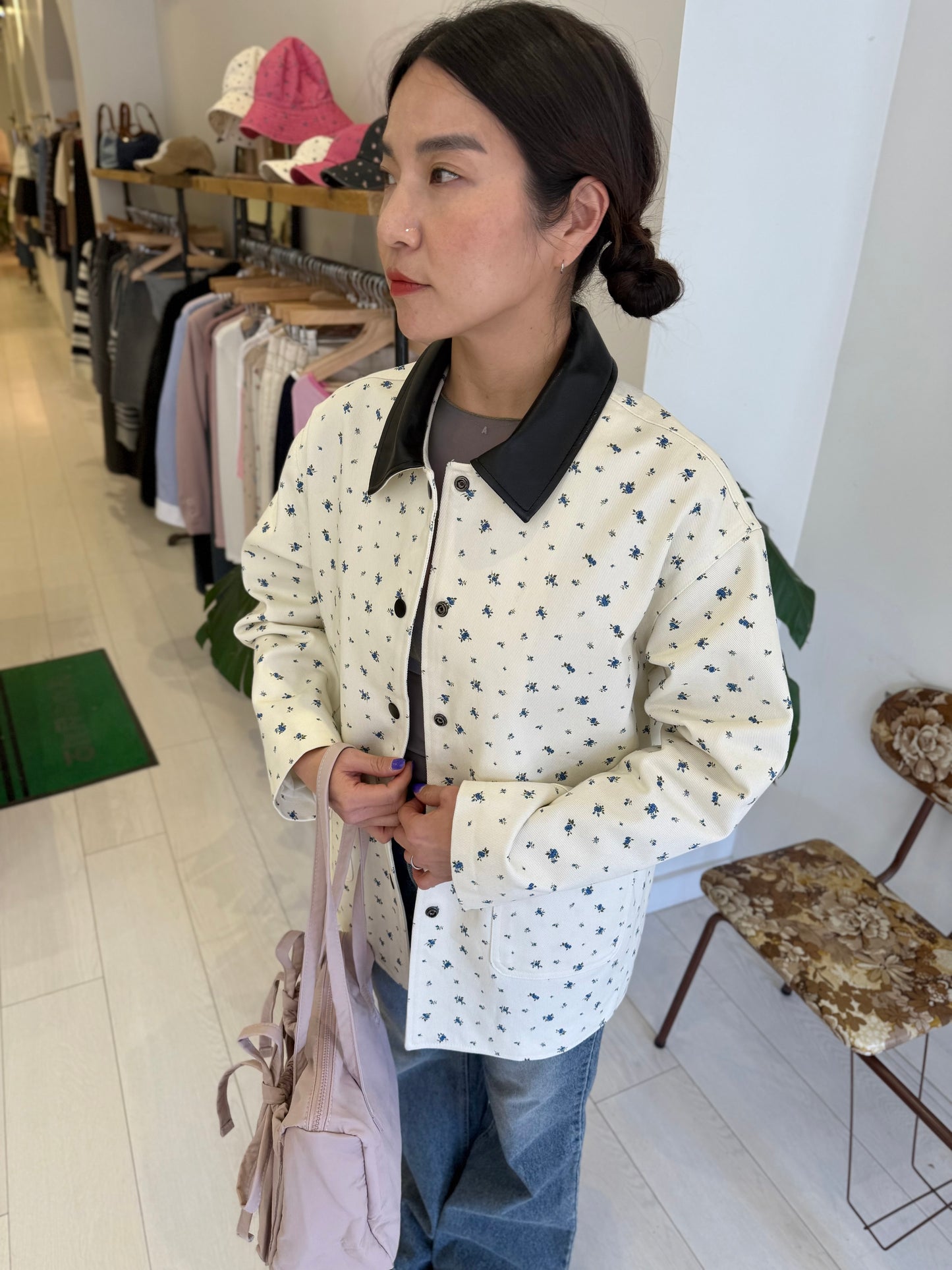 EWON Floral print work jacket