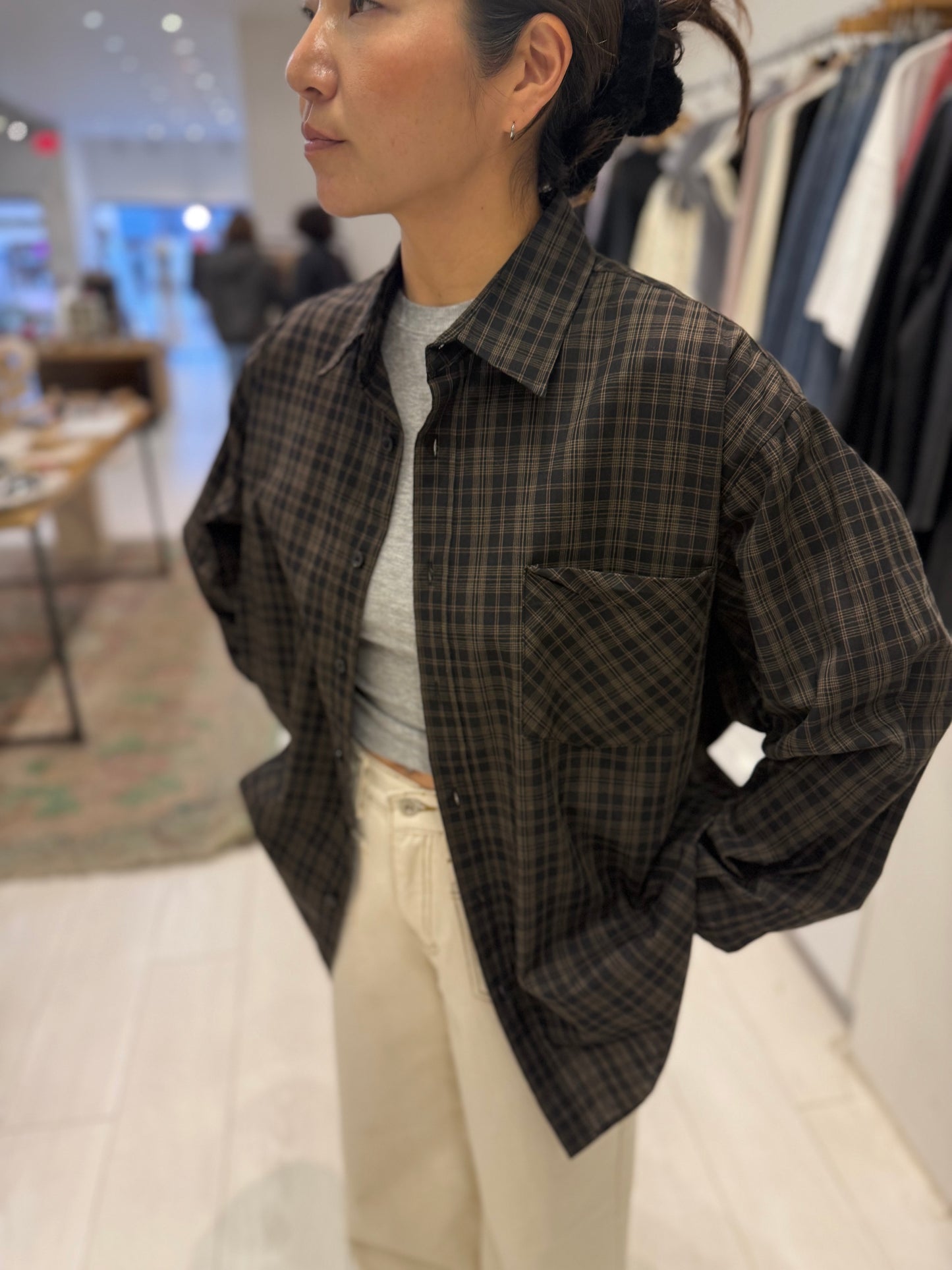 LAO Plaid oversized shirt