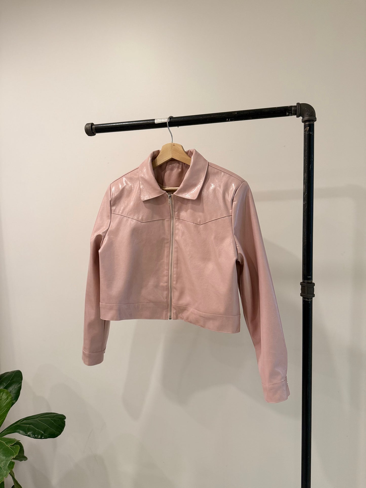 SAY Pink faux leather jacket