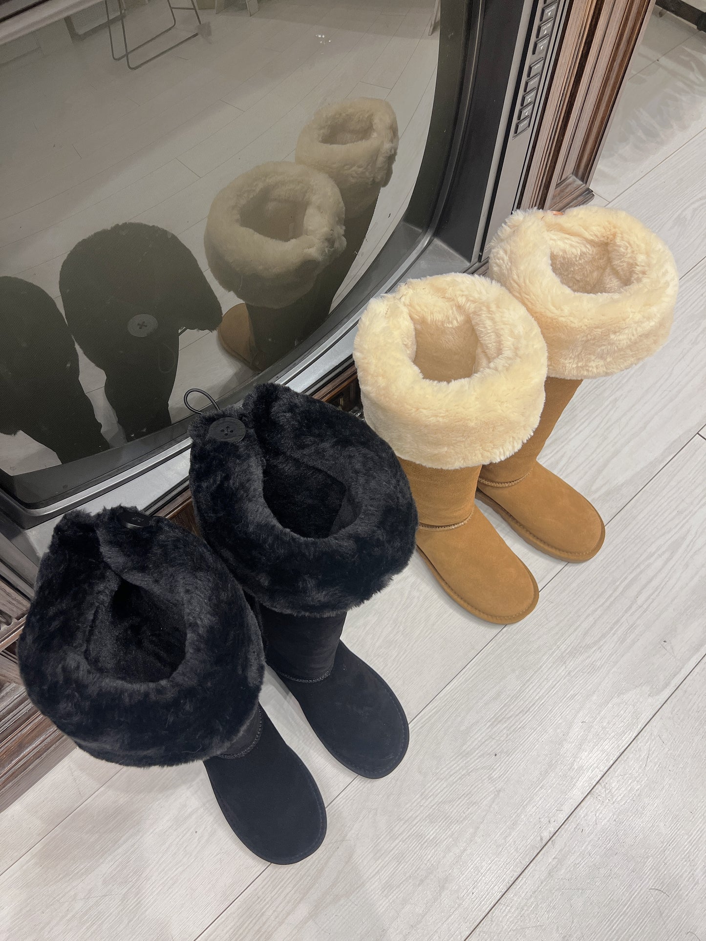 NELLA Knee high sherpa boots