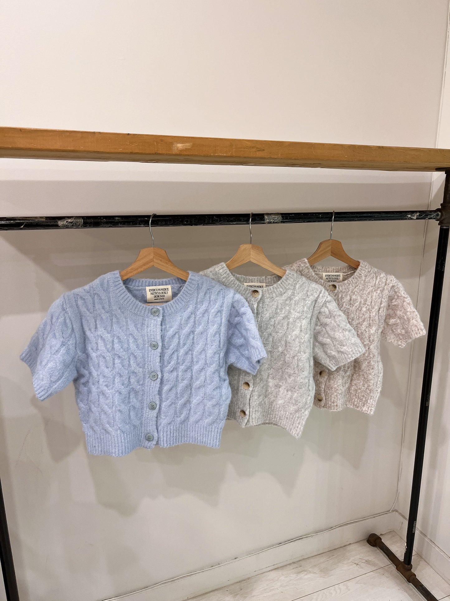 GABEL Cable-knit short sleeve top