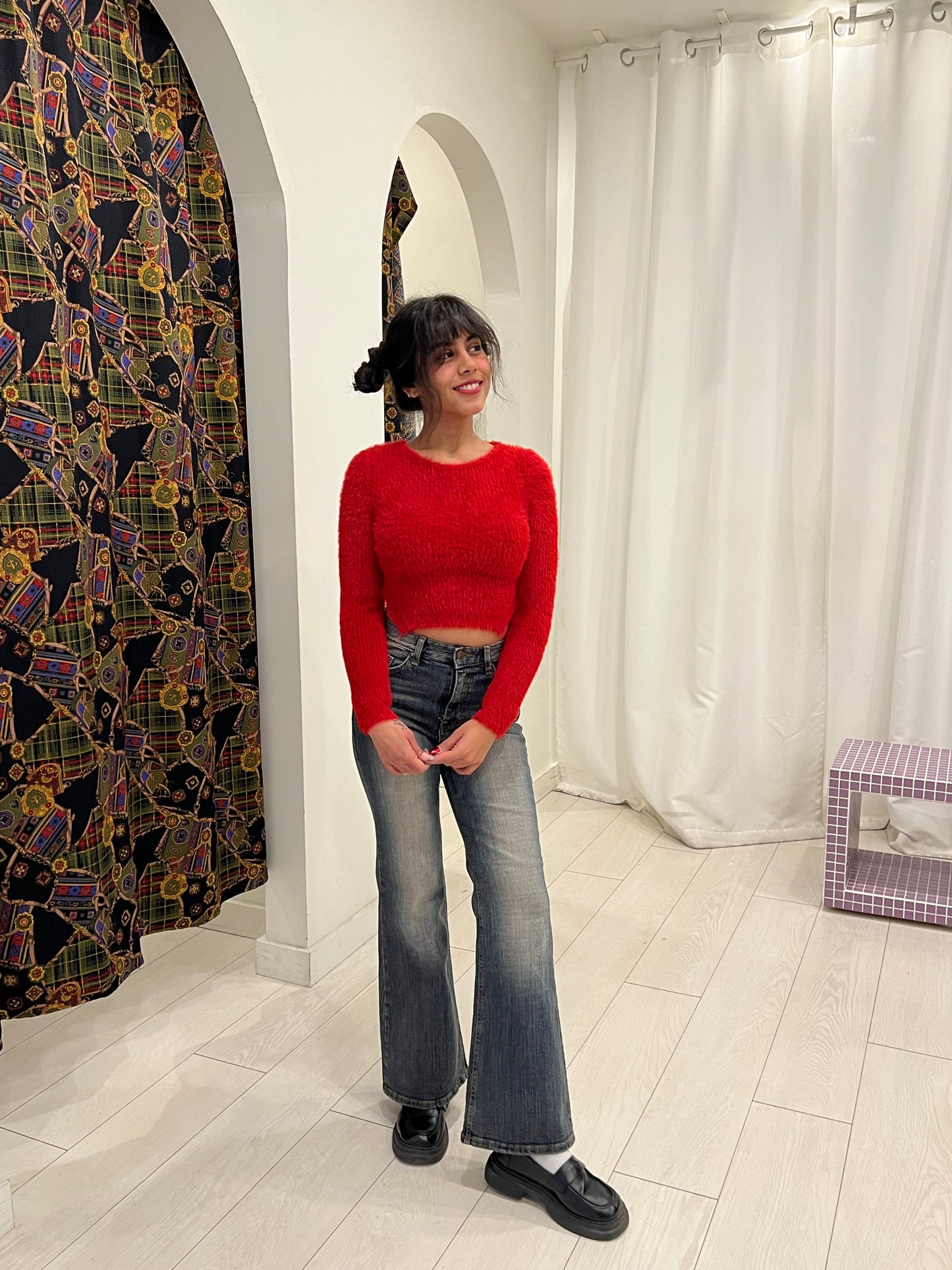 STAIR Backless angora top