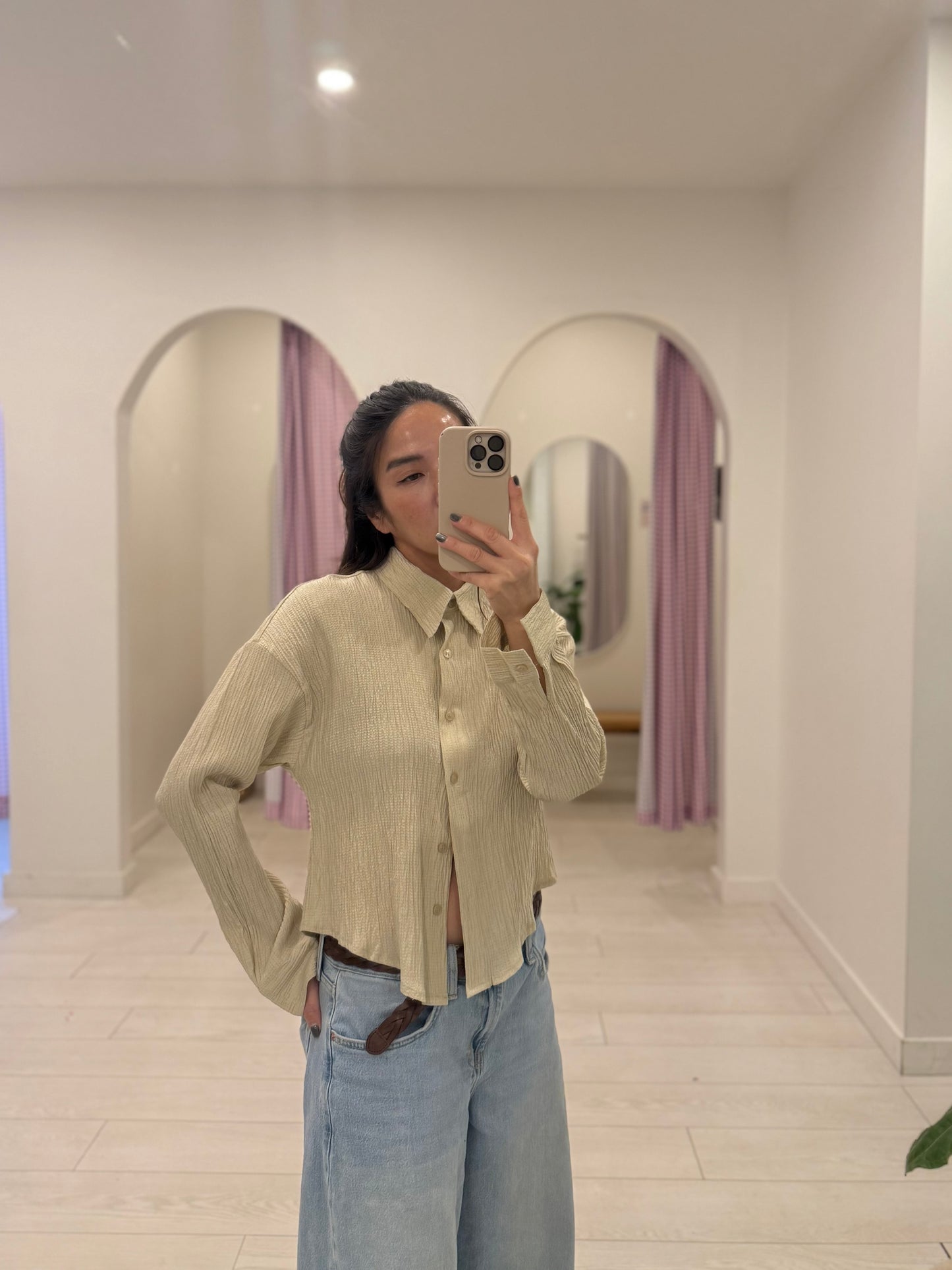 NEVER Textured shirt