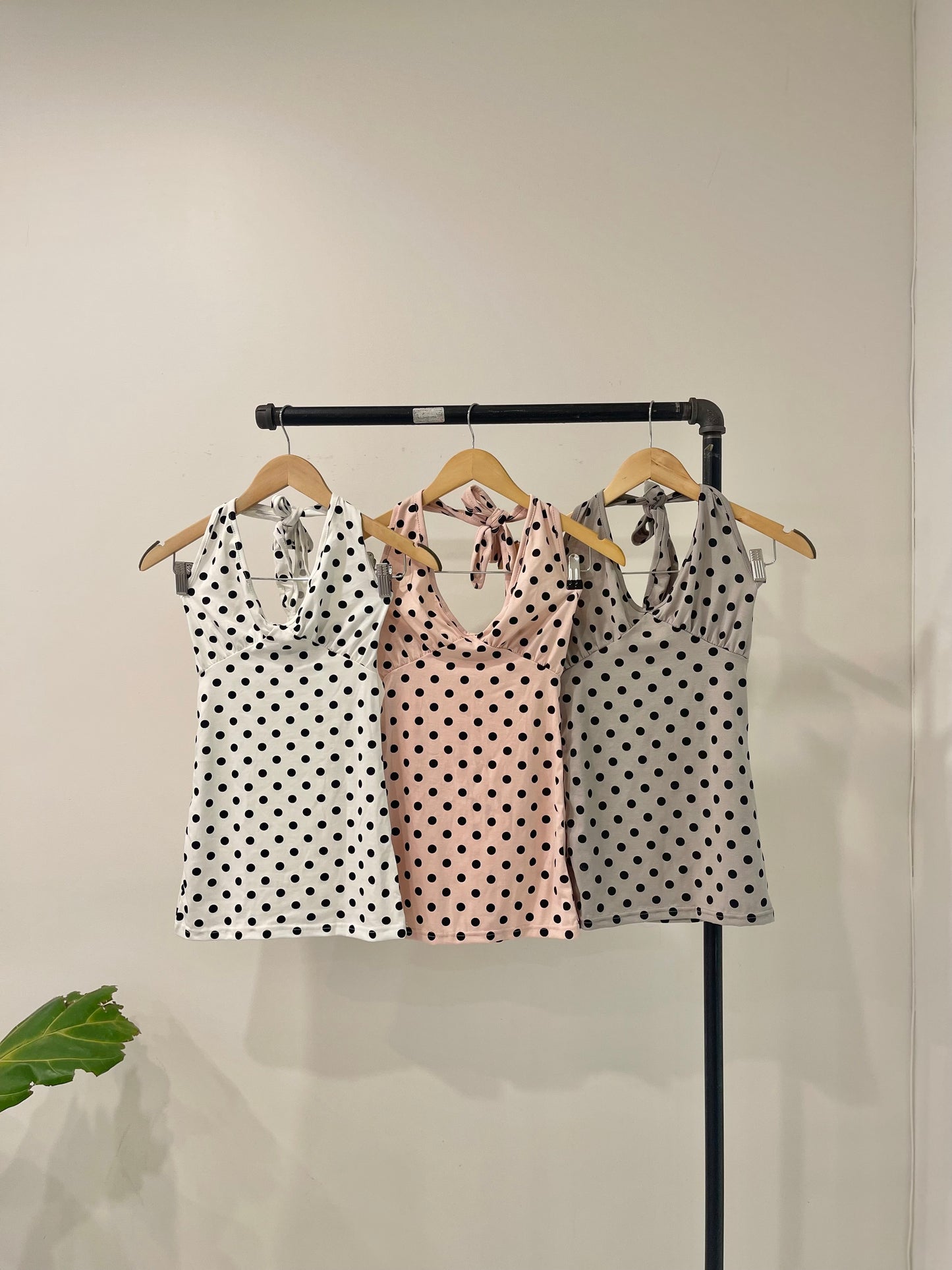 MILA Polkadot halter top