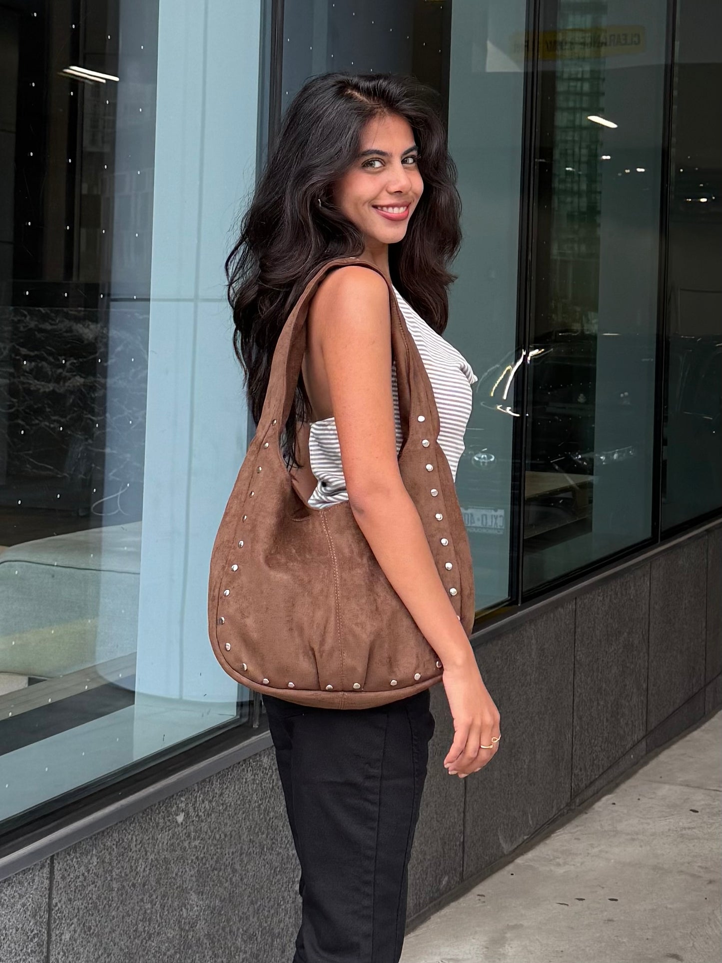 LUMA Suede shoulder bag