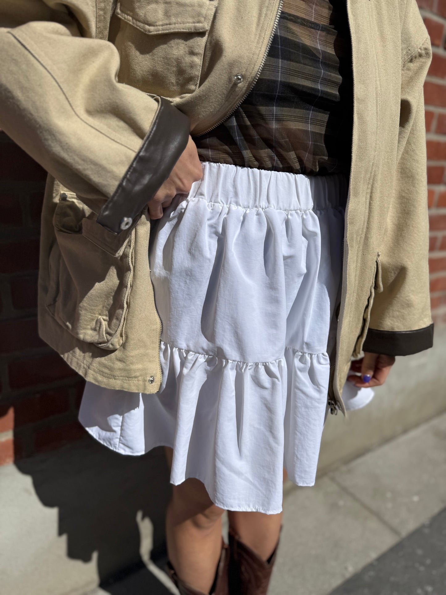CELLO Tiered mini skirt