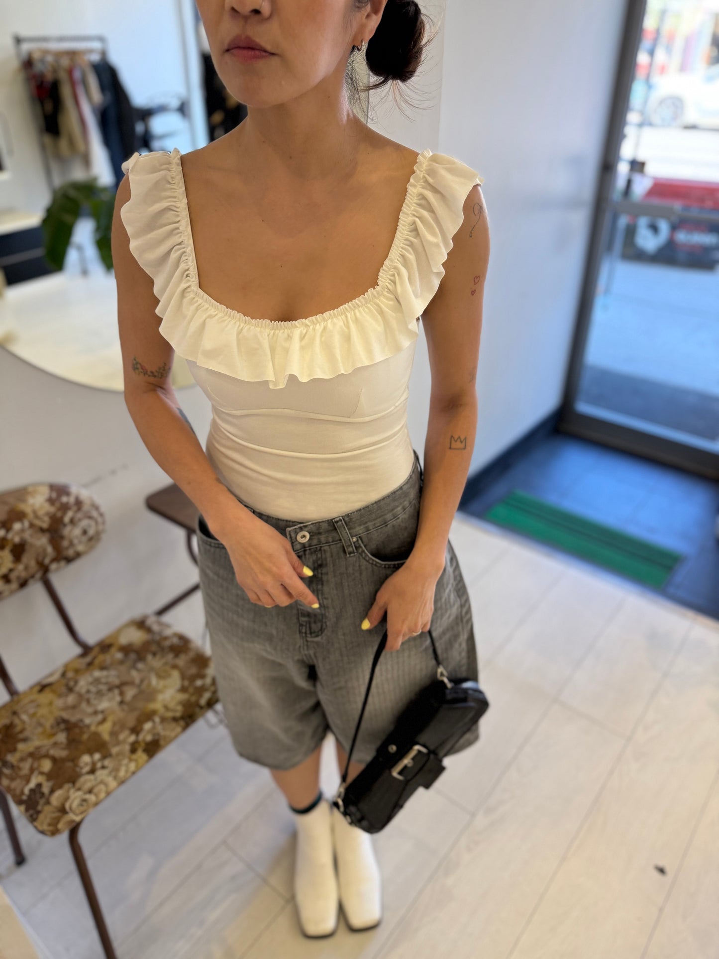 POZE Ruffle tank top