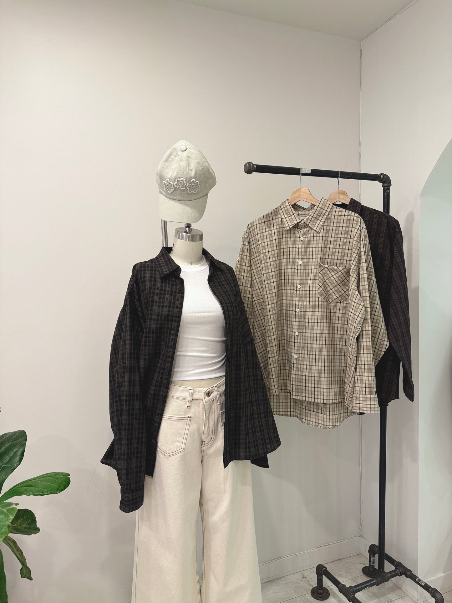 LAO Plaid oversized shirt