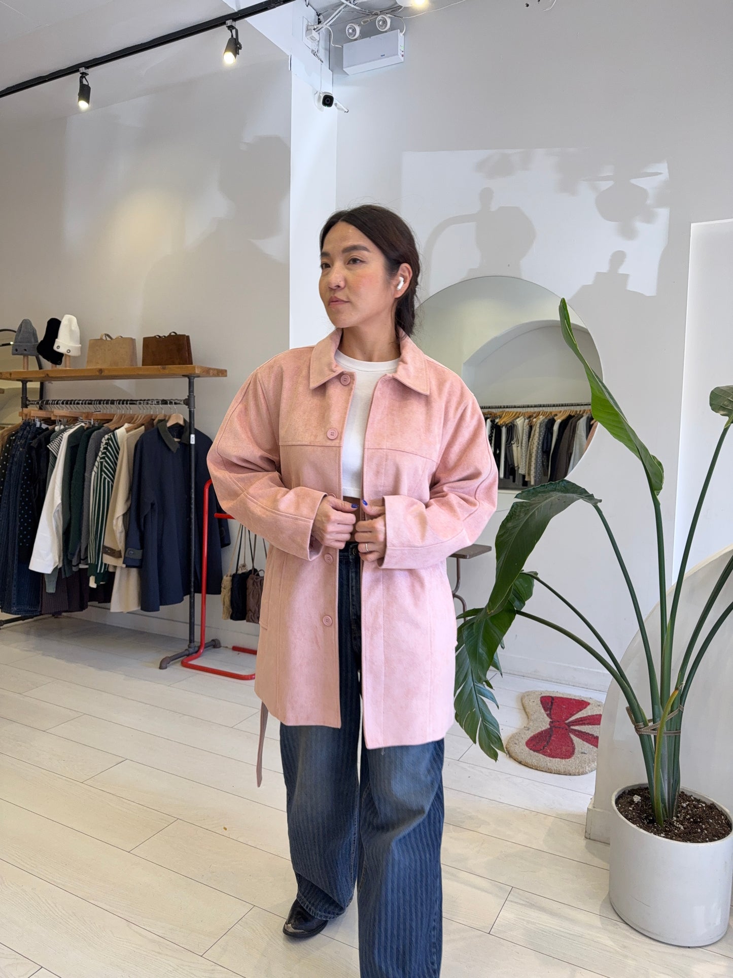 SAINT Vegan suede coat