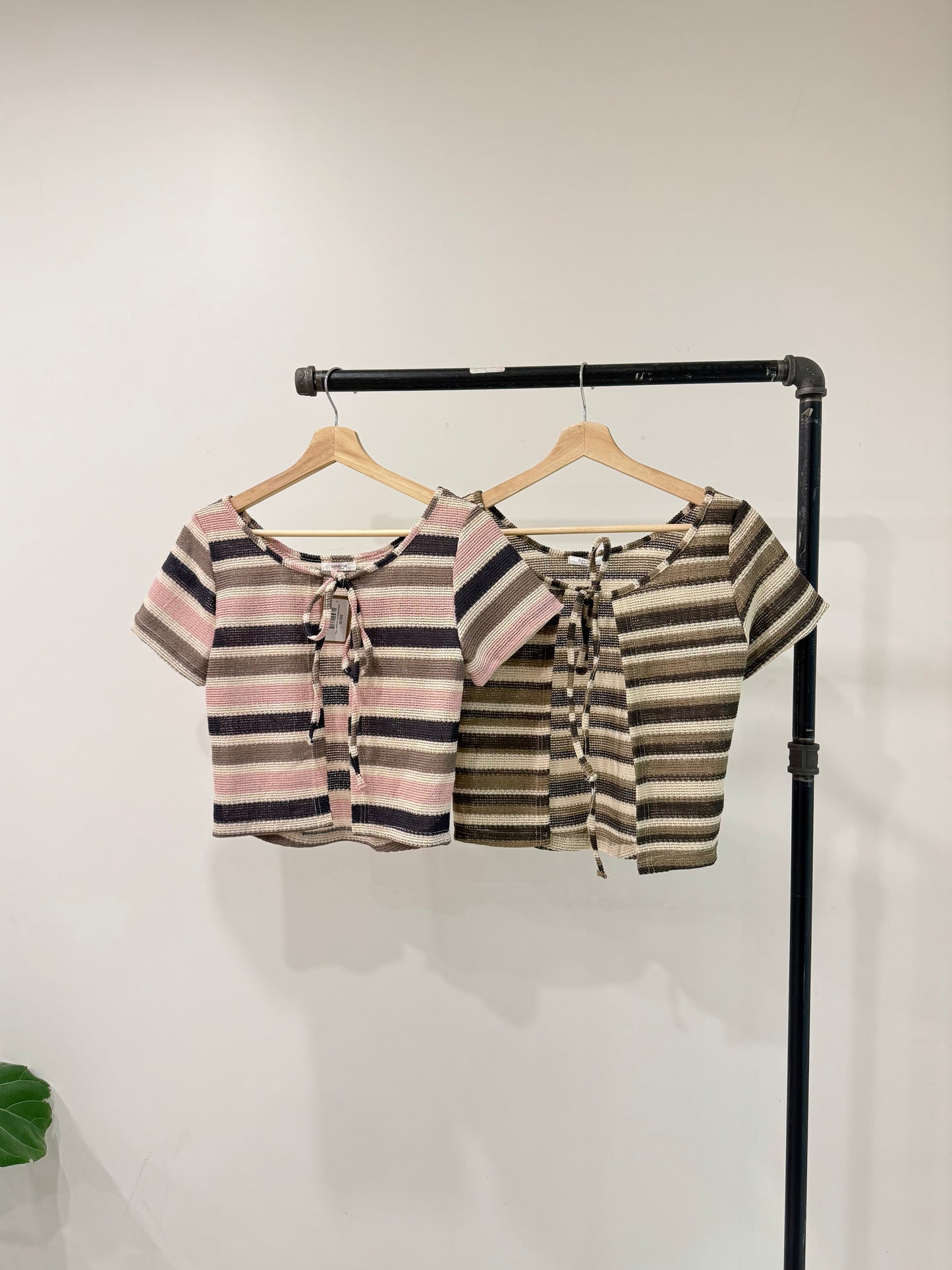 FANTO Stripe tie cardigan