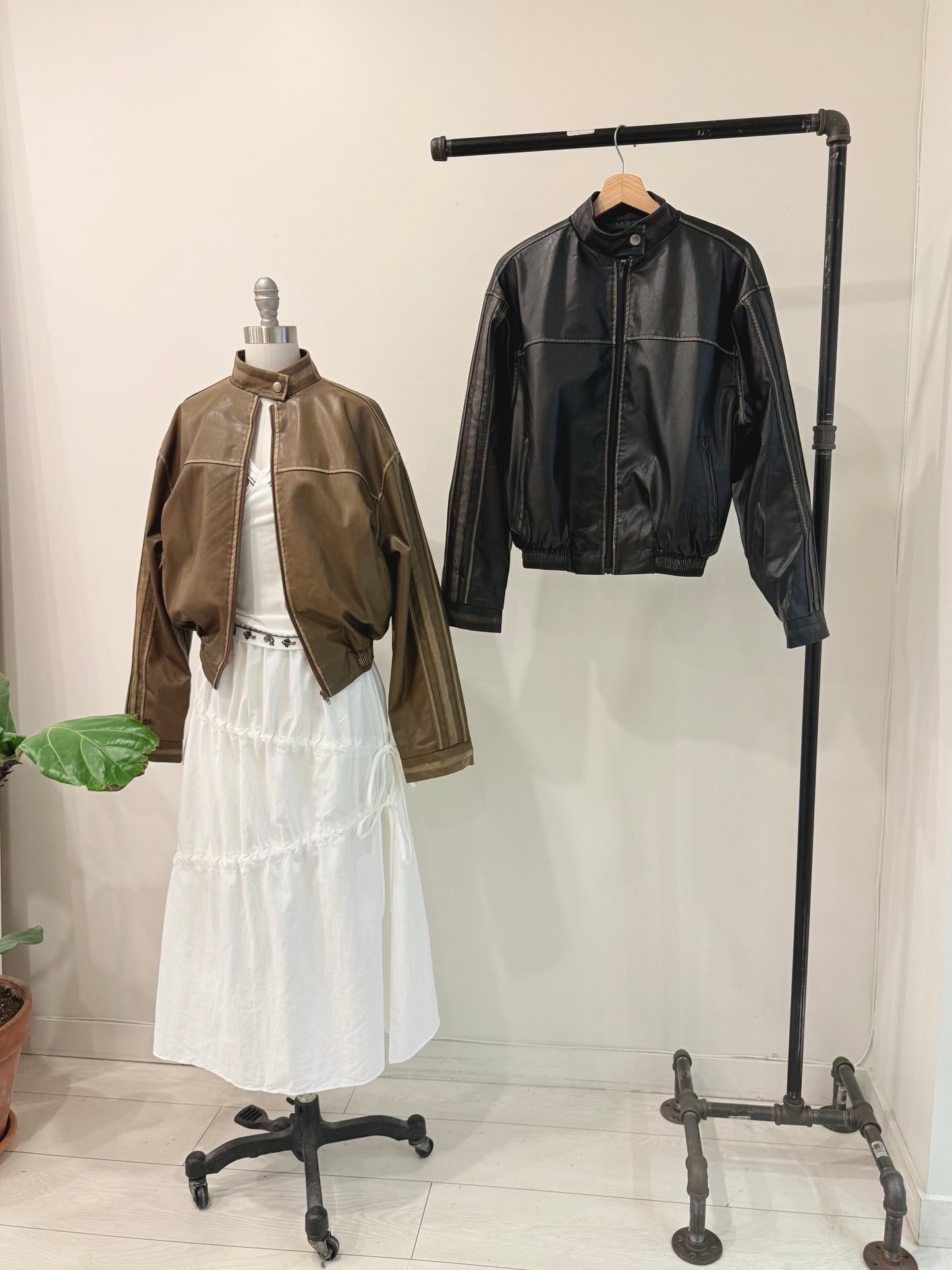 DAM Leather bomber jacket