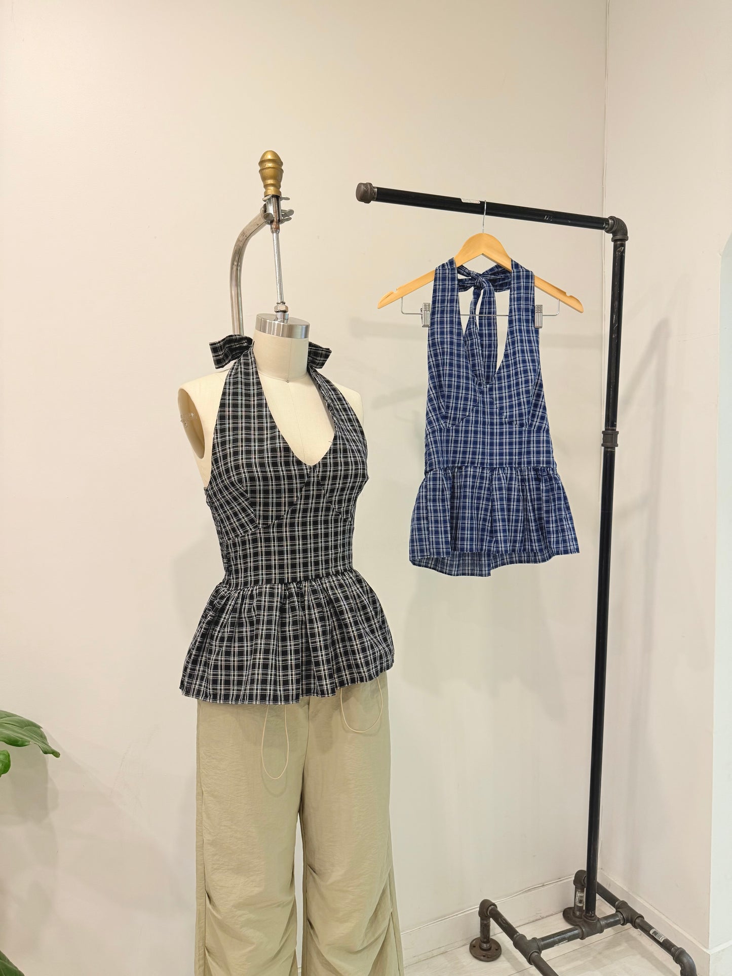 ELEM Plaid halter top
