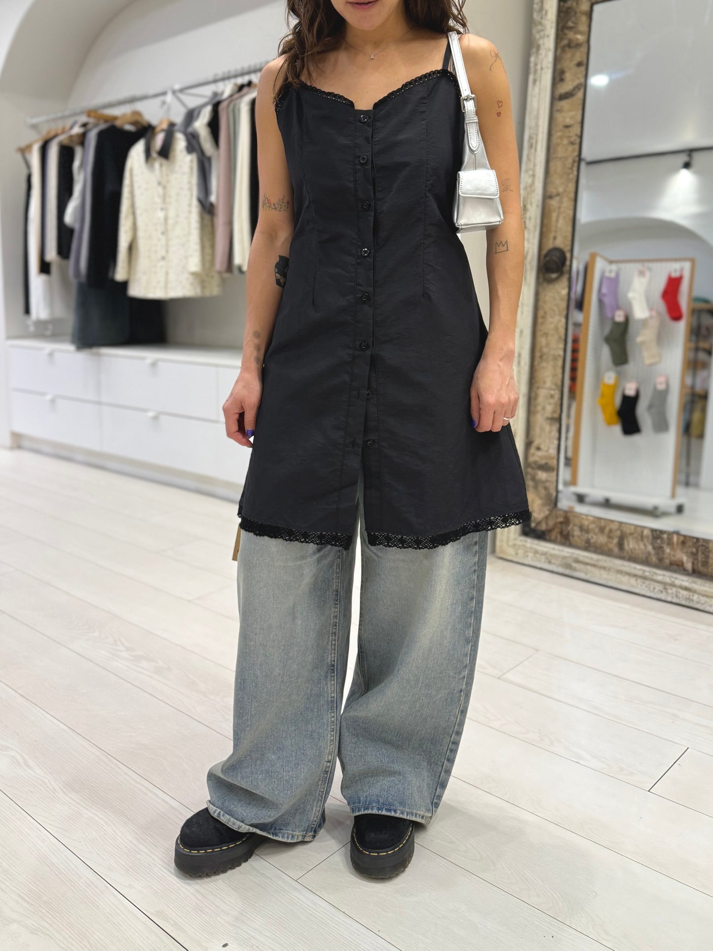 TASHA Lace button up dress