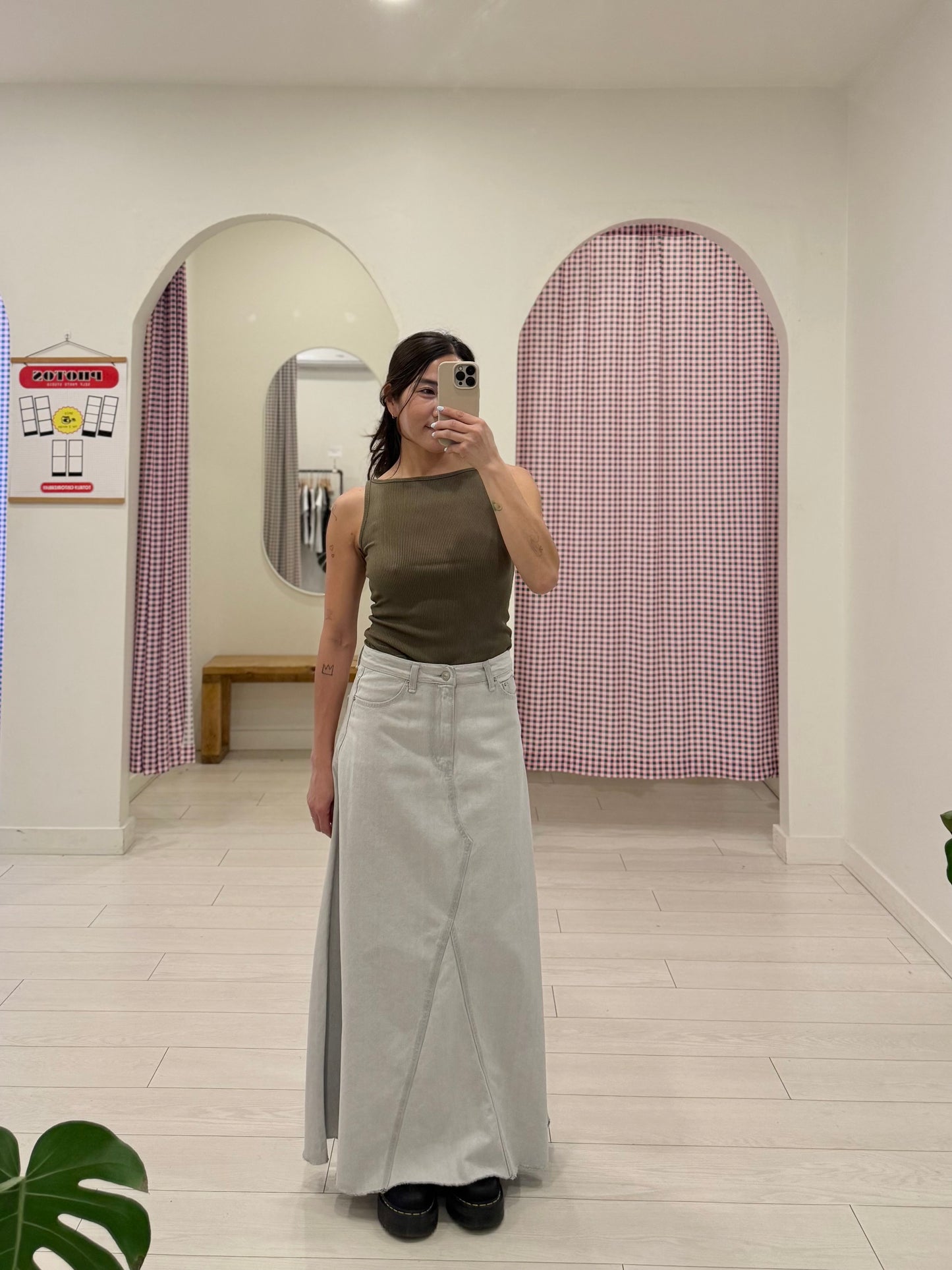 NAIM Faded jean skirt