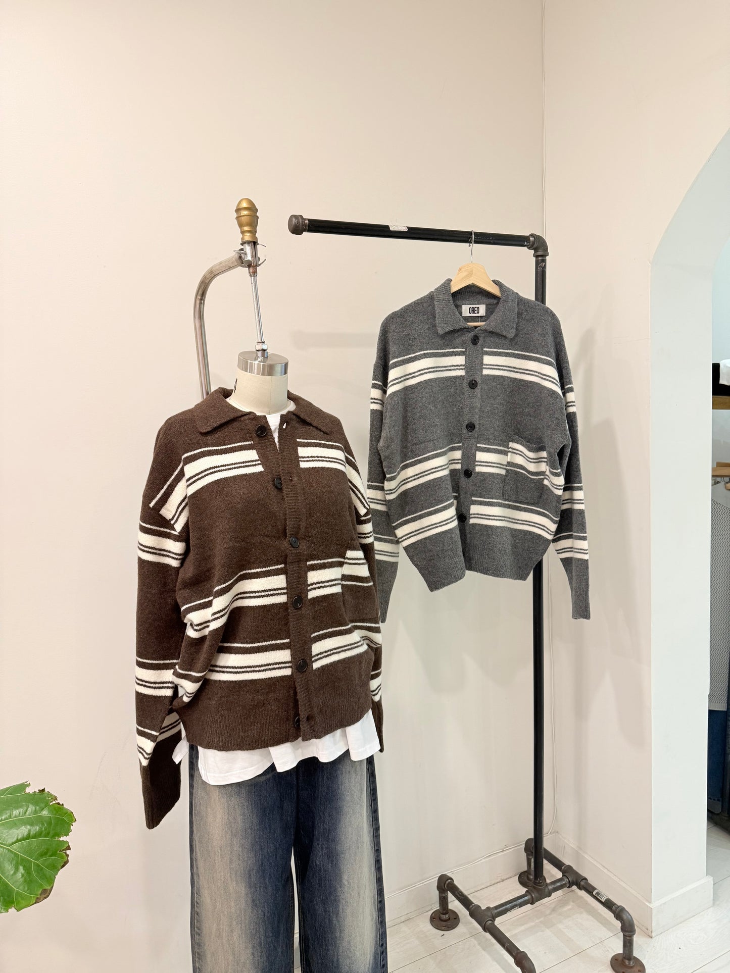 SAVANA Stripe cardigan