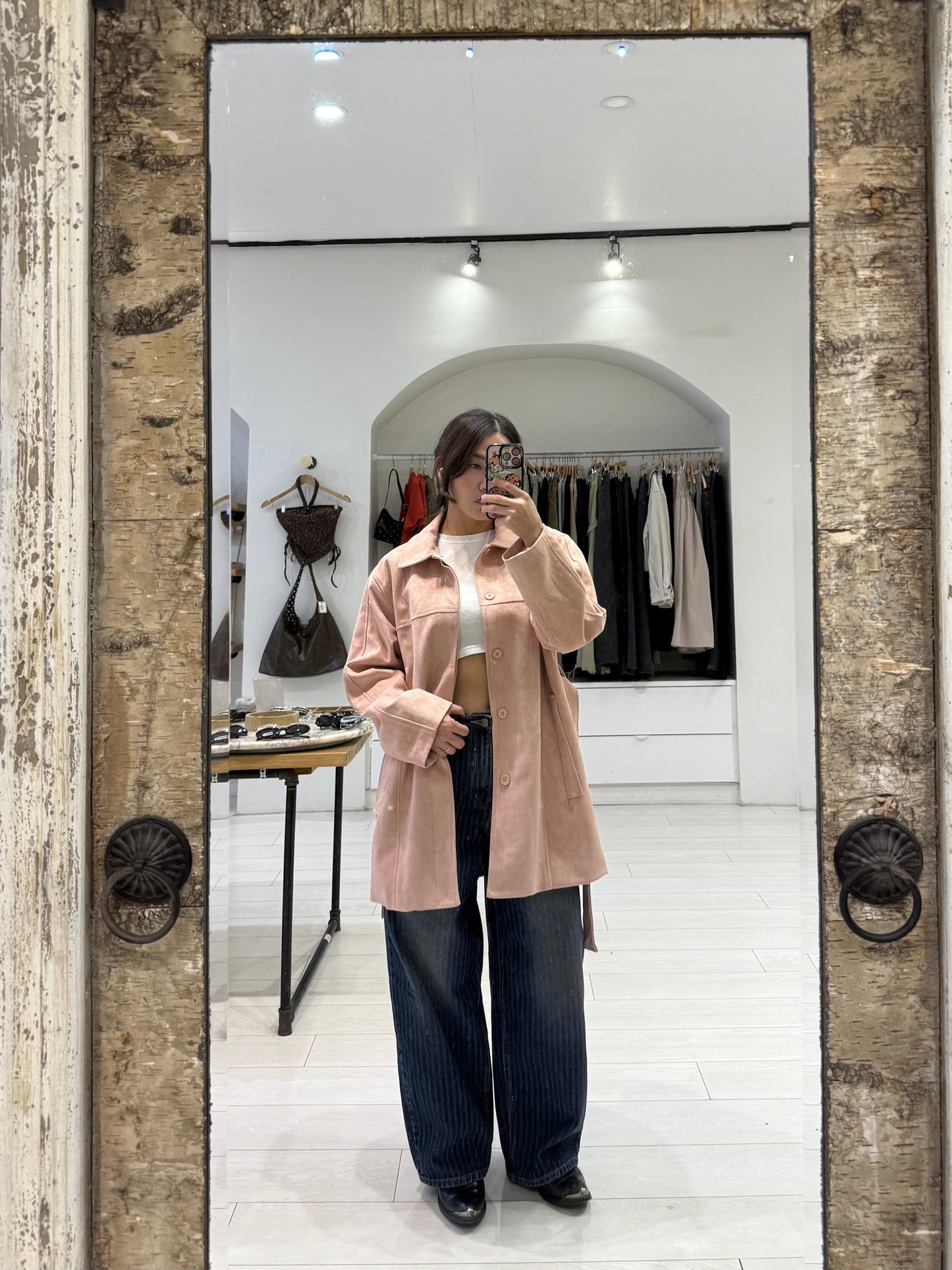 SAINT Vegan suede coat