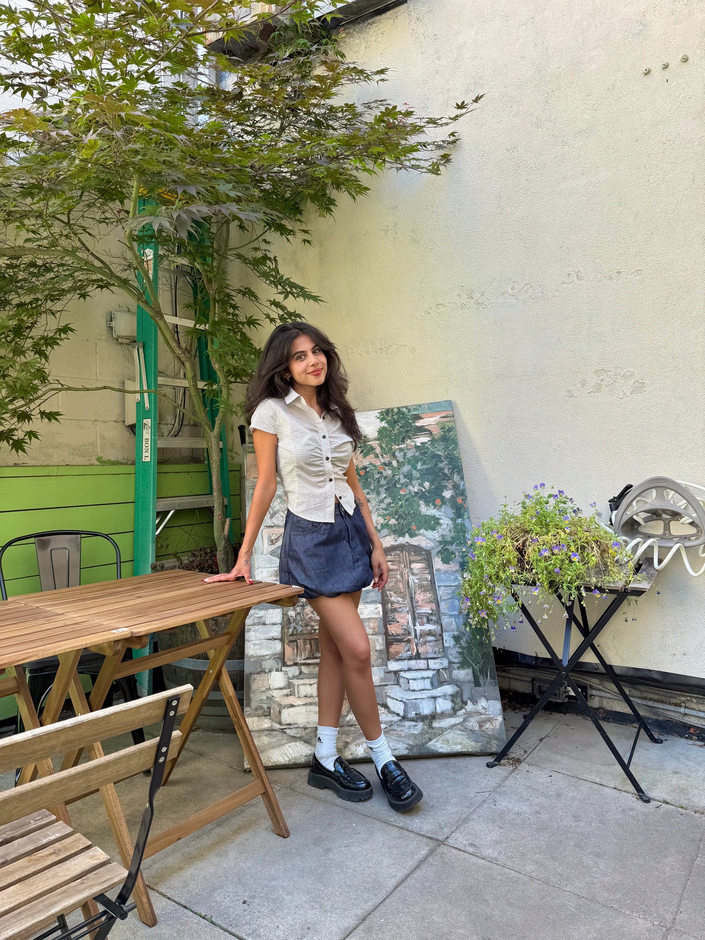 TOUCH Balloon jean skirt
