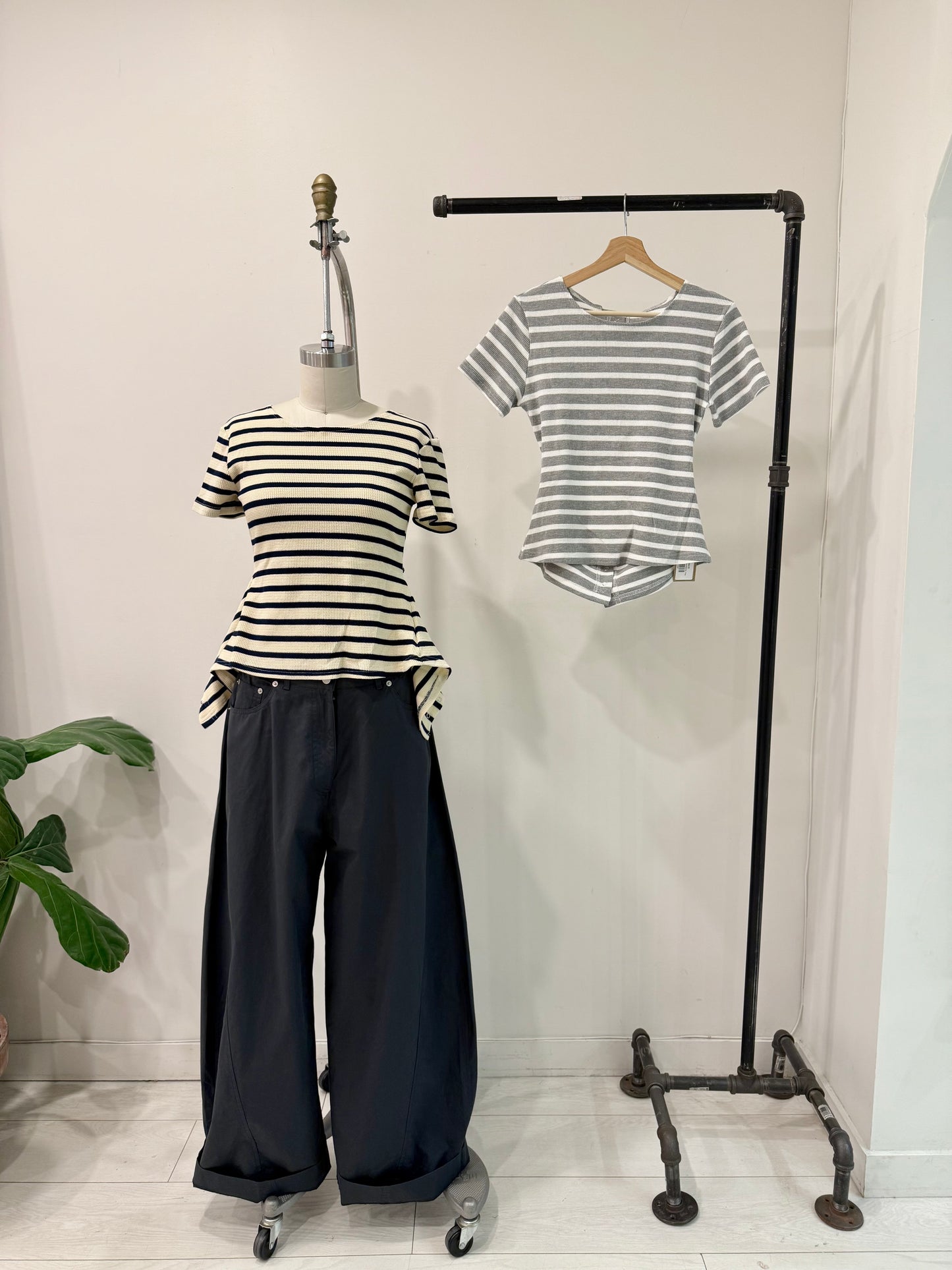 LITTO Stipe backless top