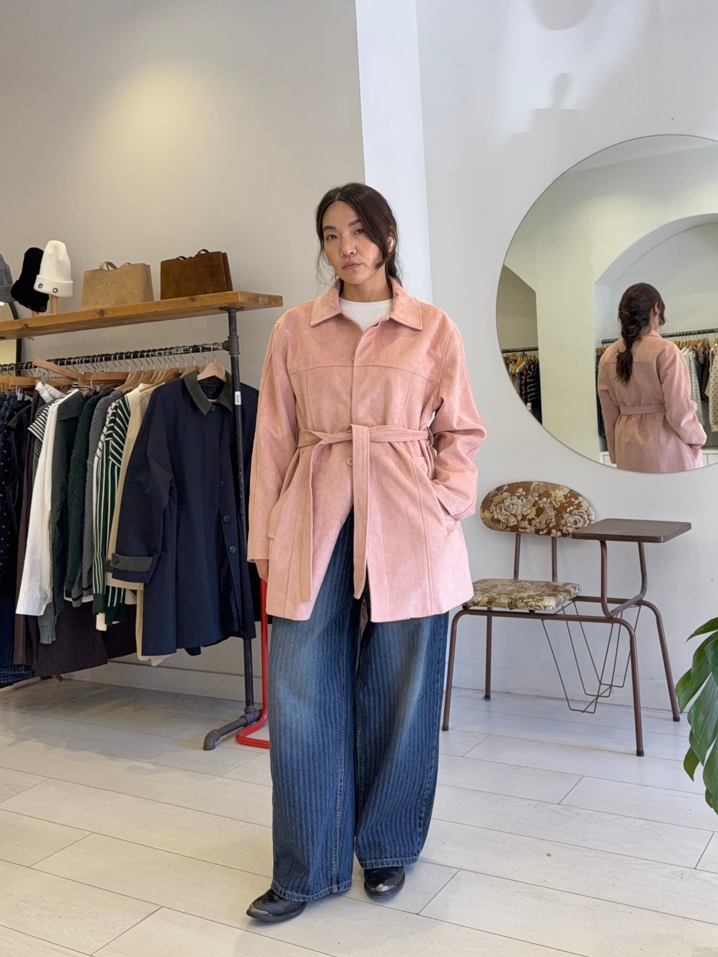 SAINT Vegan suede coat