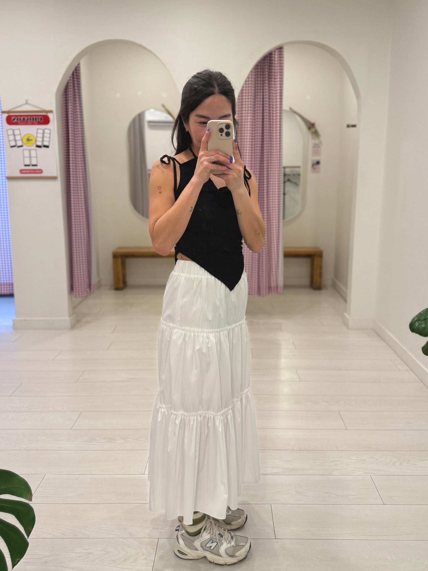 RESSY Maxi tiered skirt