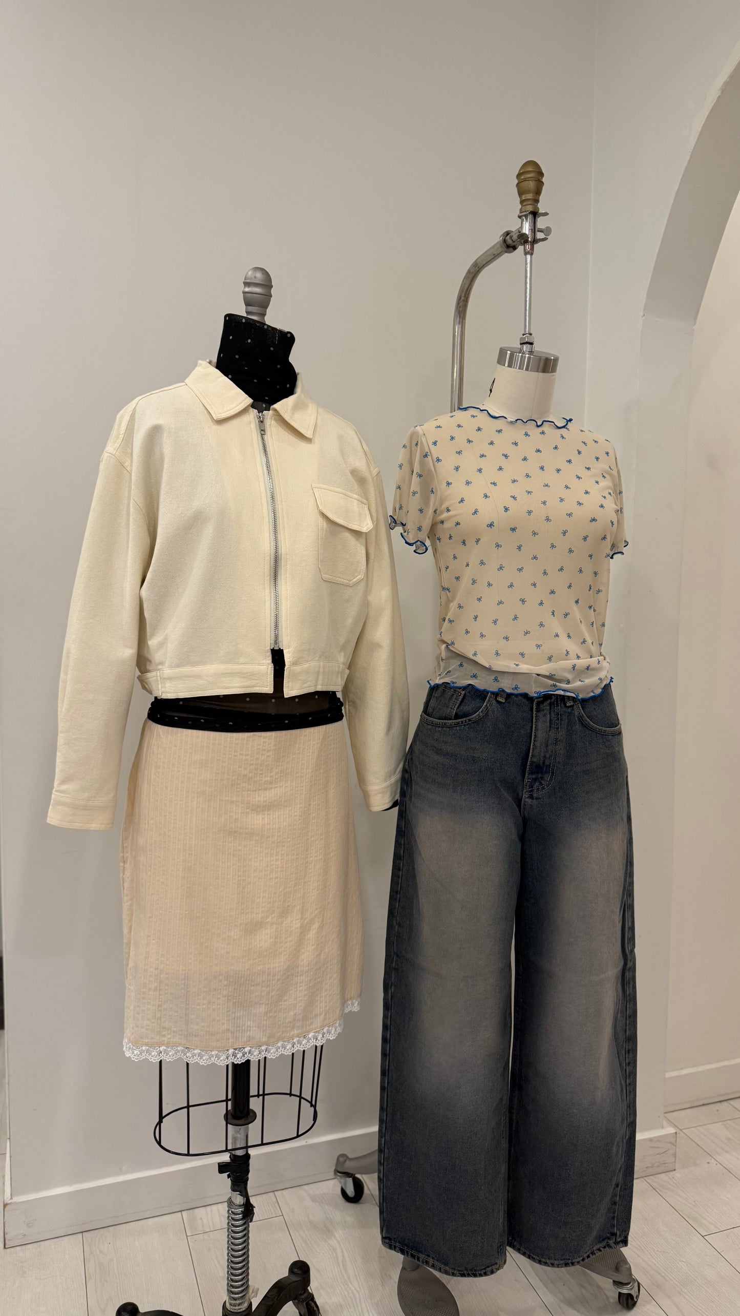 DOPA Bow mesh top