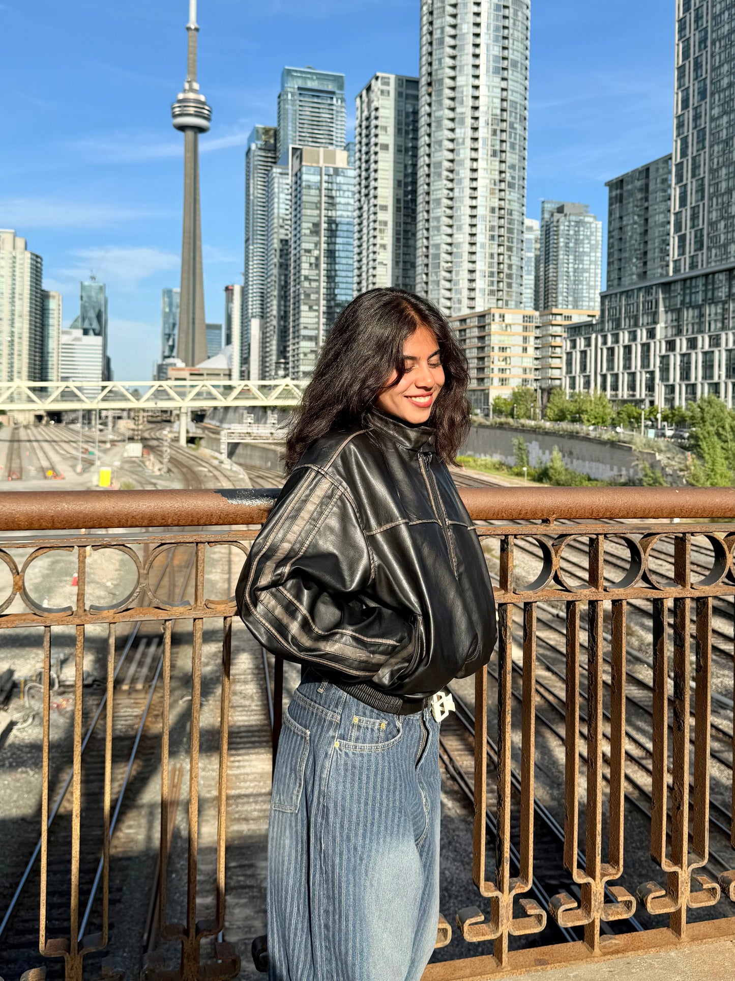 DAM Leather bomber jacket