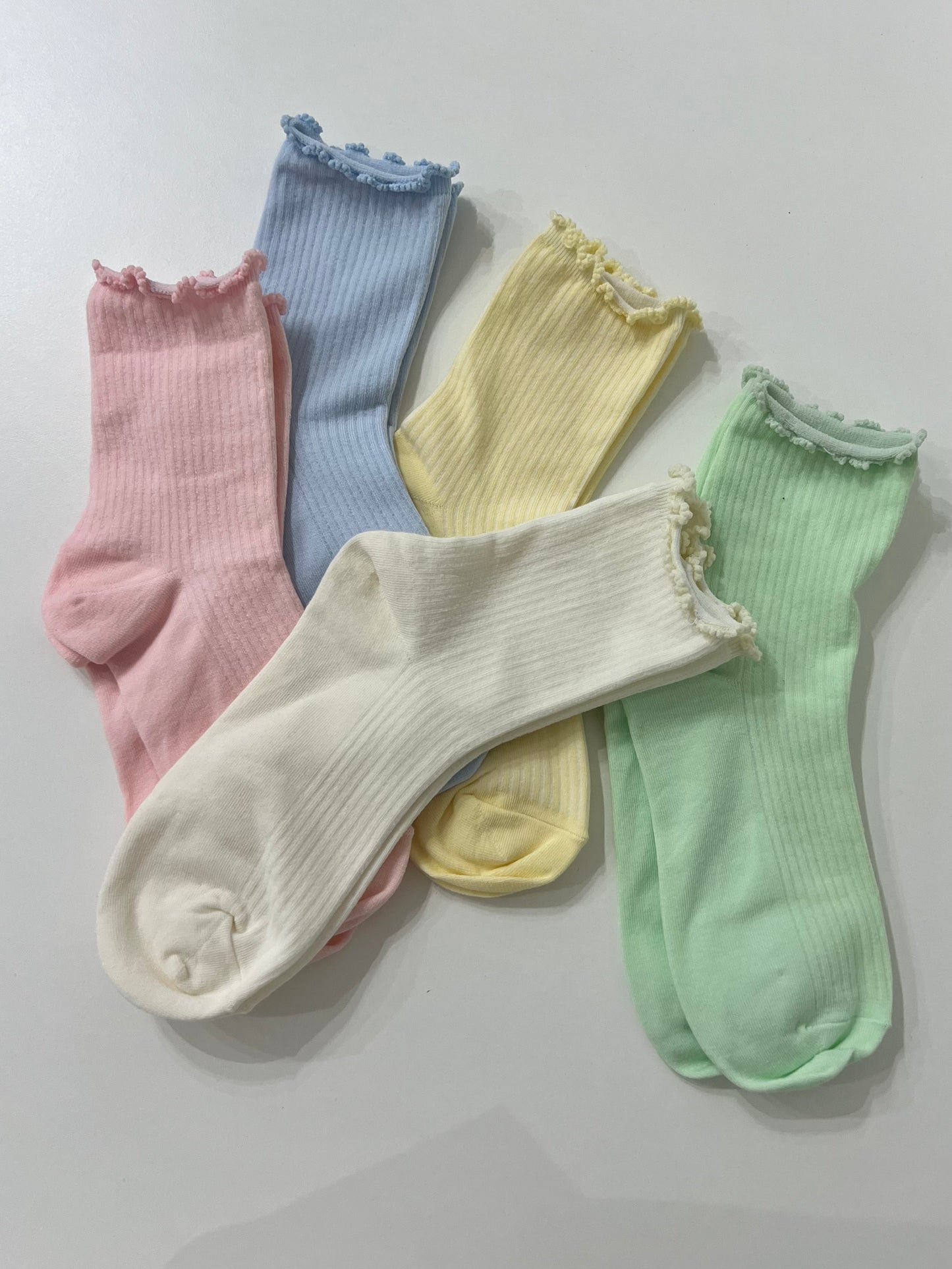 CANDY Pastel lettuce socks