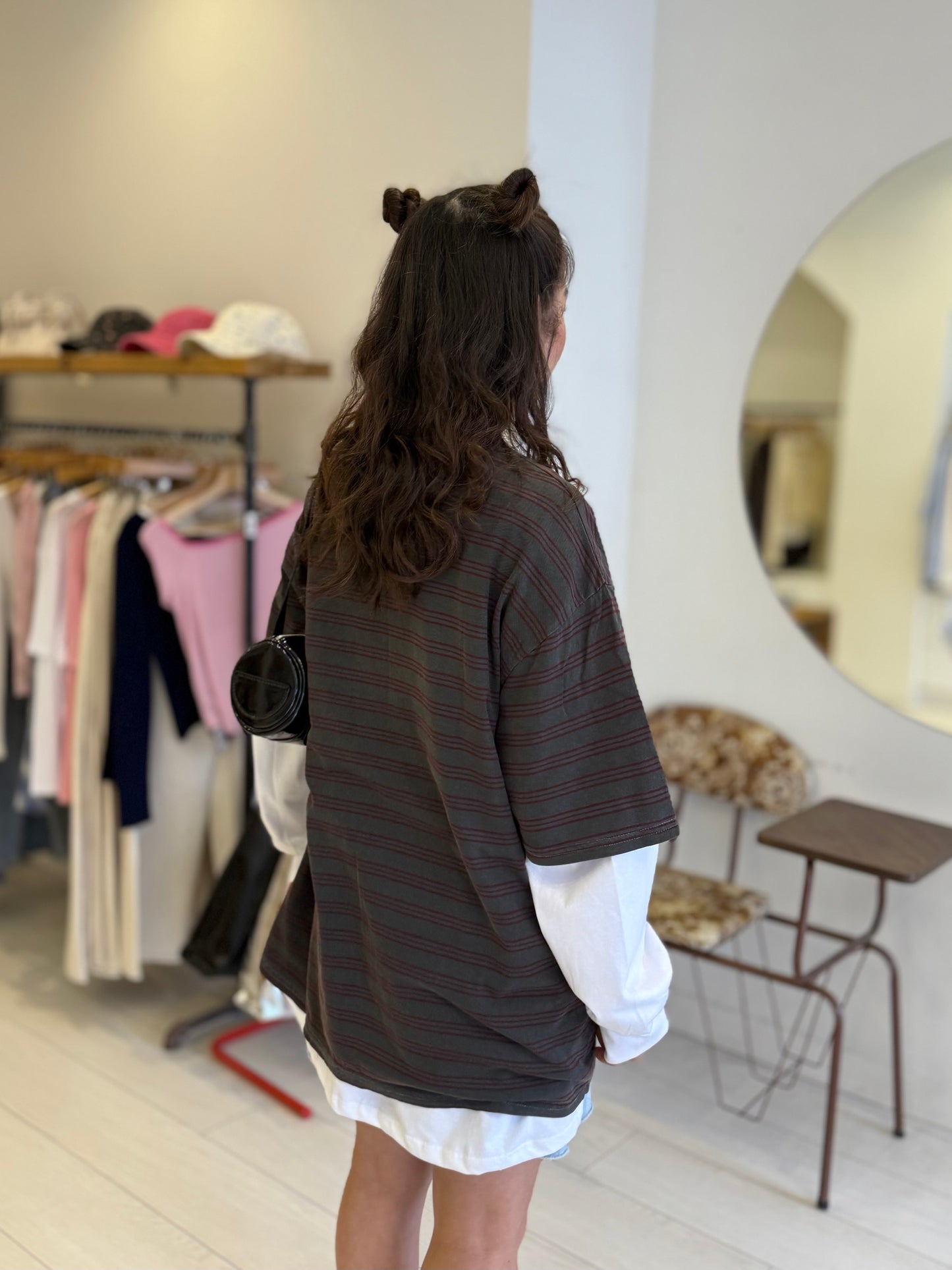 CRAY Striped boxy tee