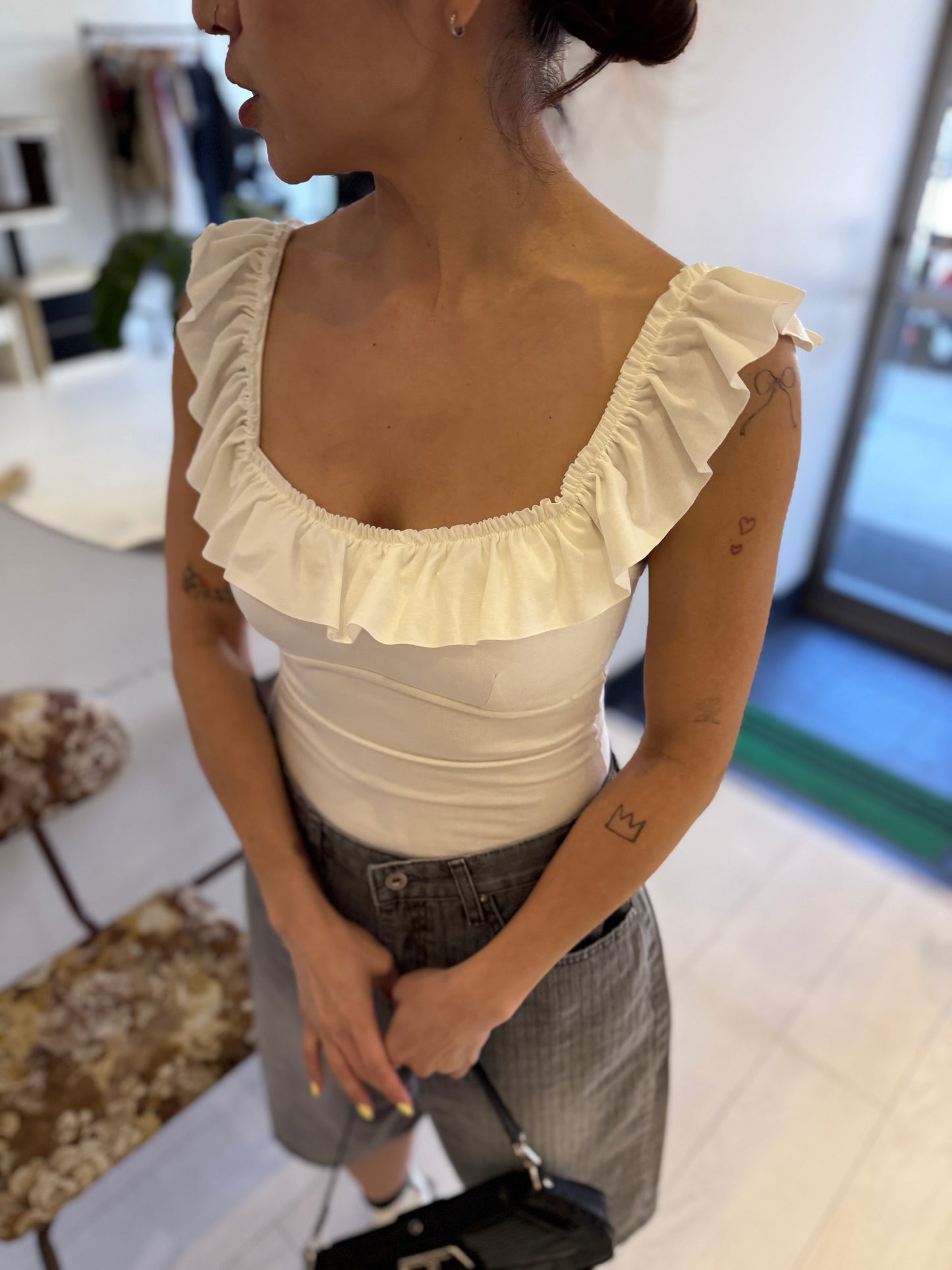 POZE Ruffle tank top