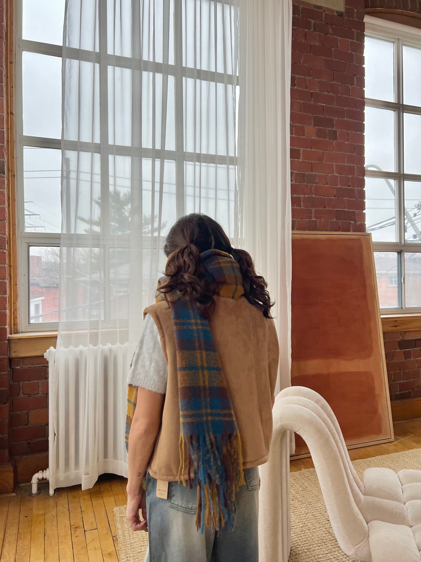 RANGE Plaid scarf