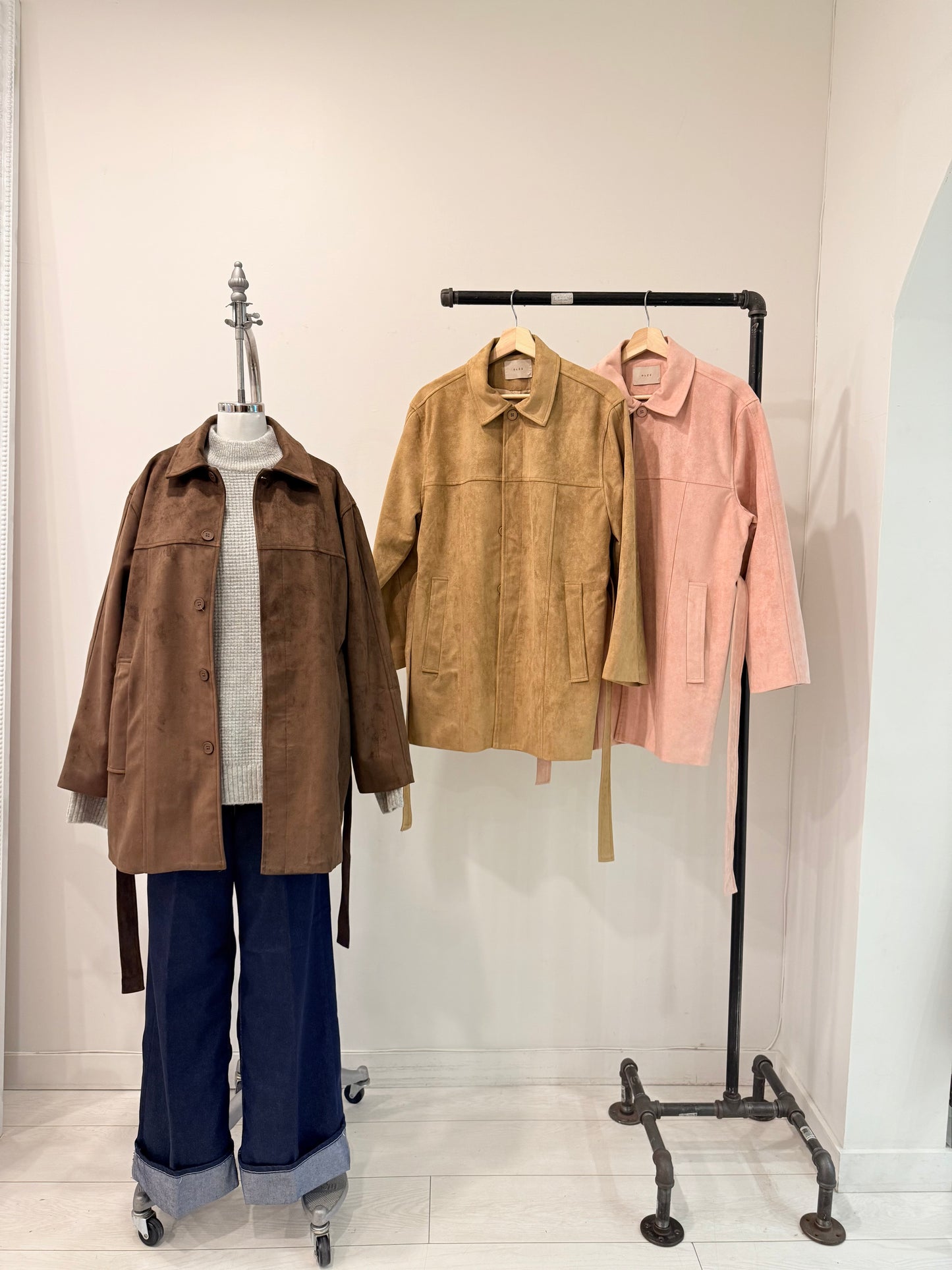 SAINT Vegan suede coat