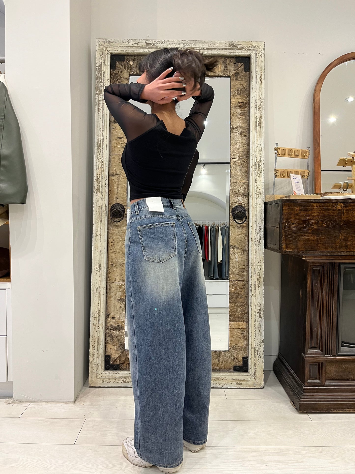 ZAKU Acid washed baggy jeans