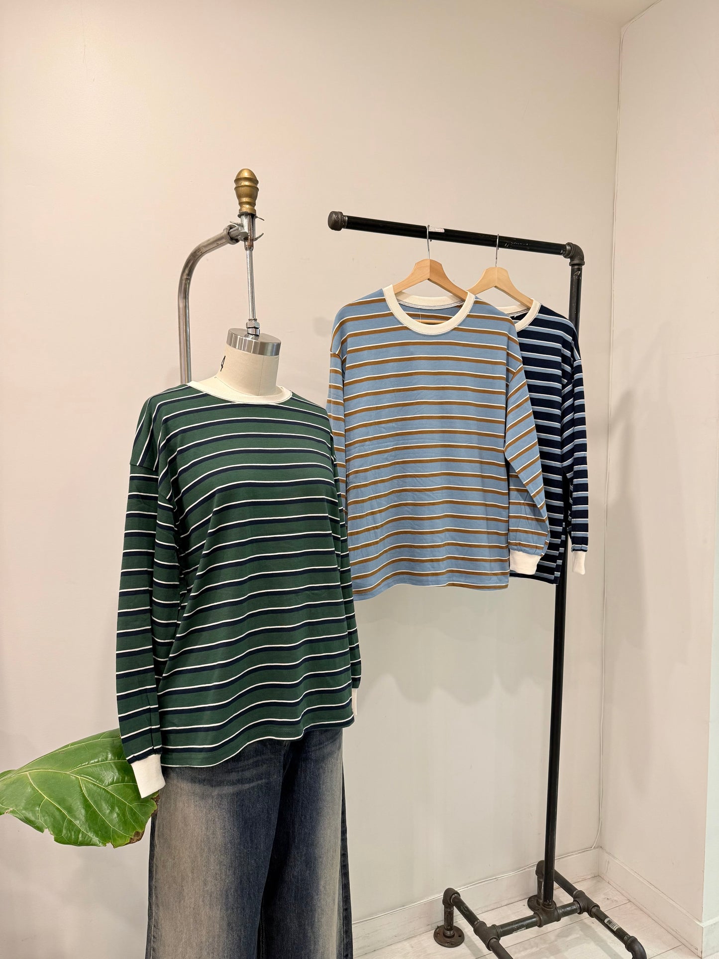 SUEDA Oversized striped tee