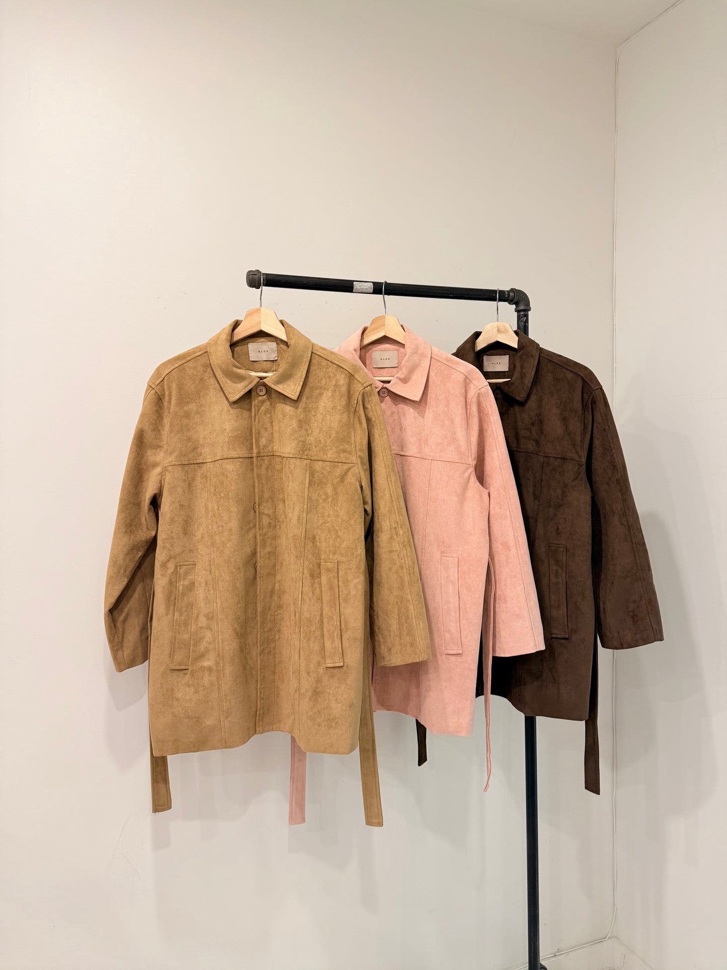 SAINT Vegan suede coat